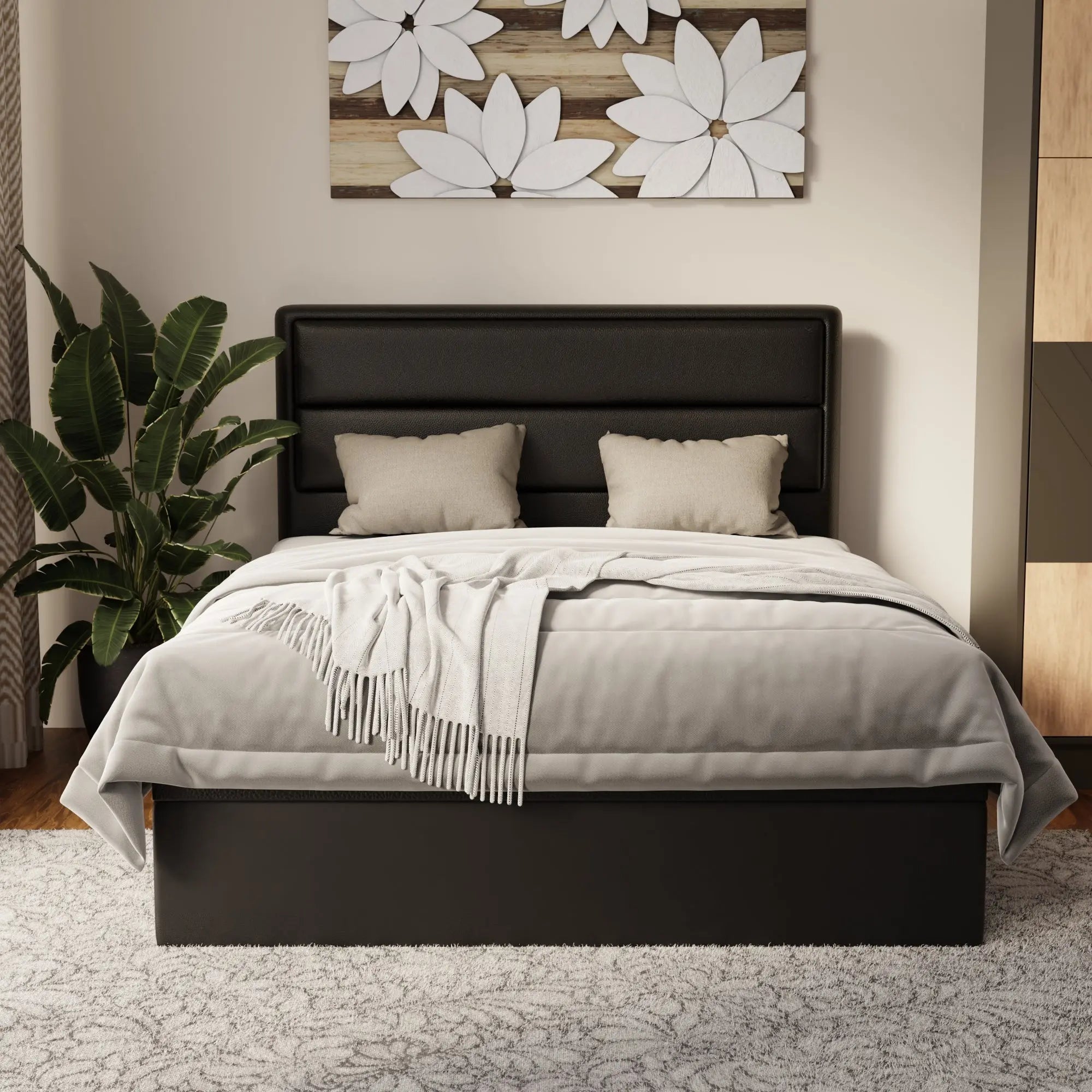 Zorvain Faux Leather Storage Bed Frame (Pet Friendly)