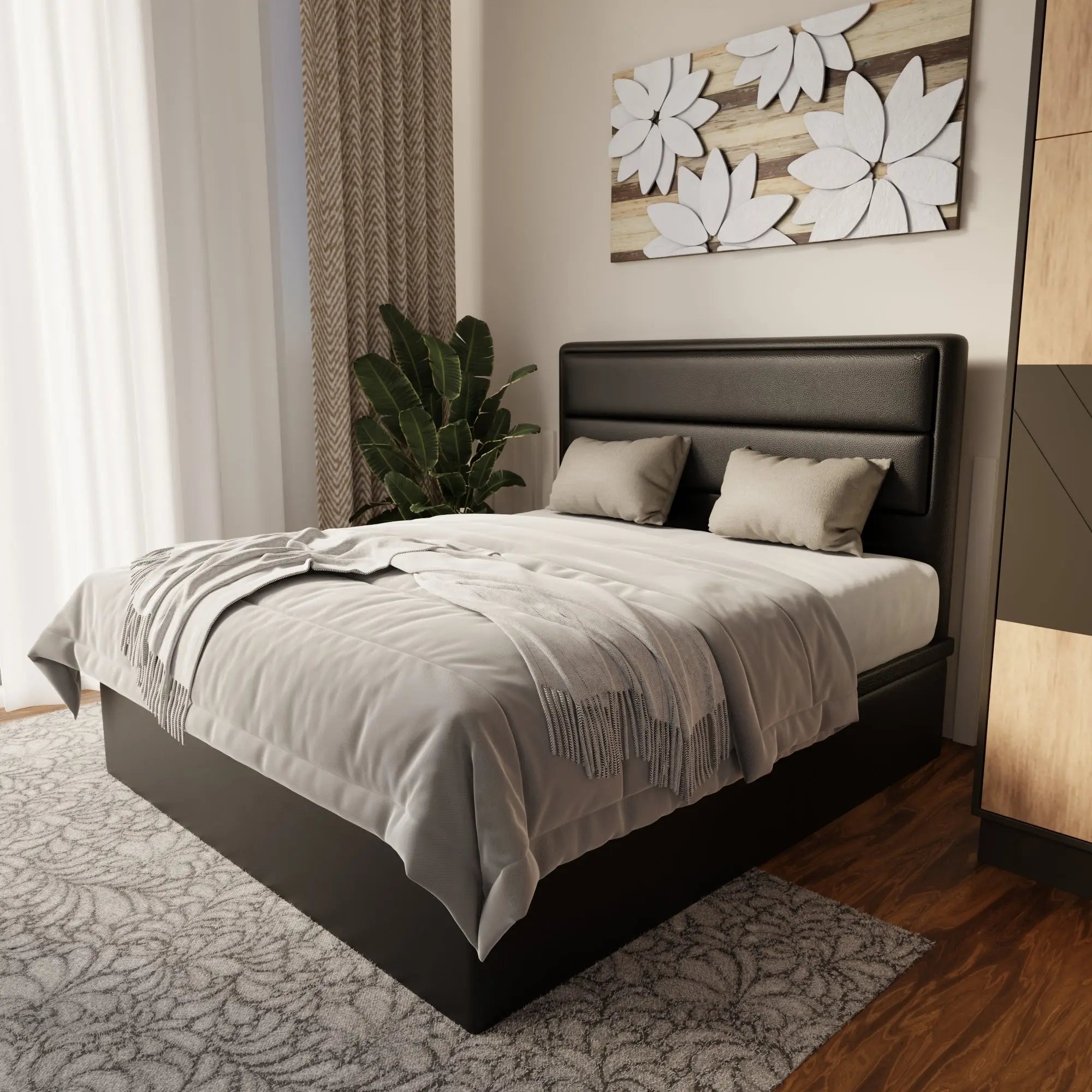 Zorvain Faux Leather Storage Bed Frame (Pet Friendly)