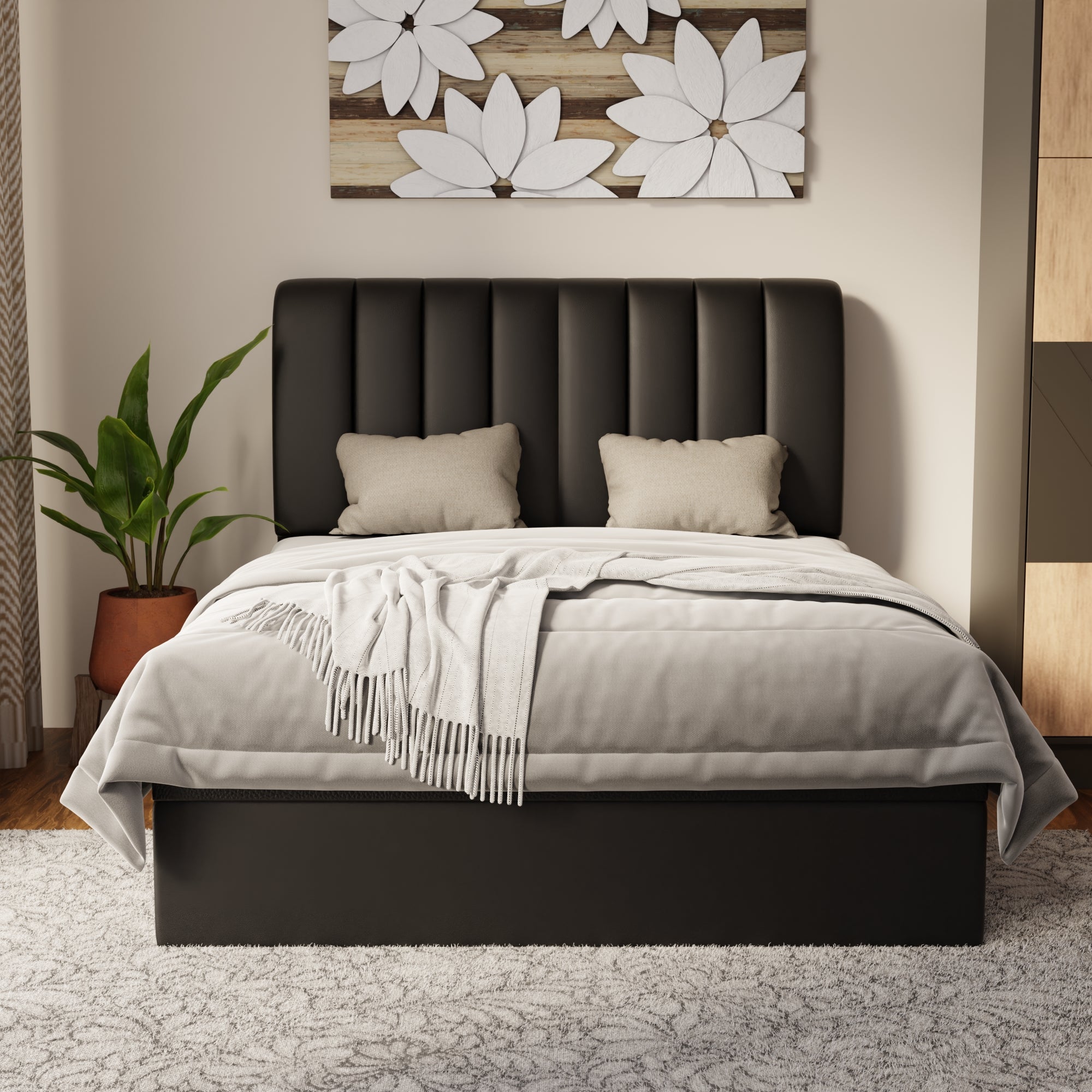 Trevino Faux Leather Storage Bed Frame (Pet Friendly) by Somnuz