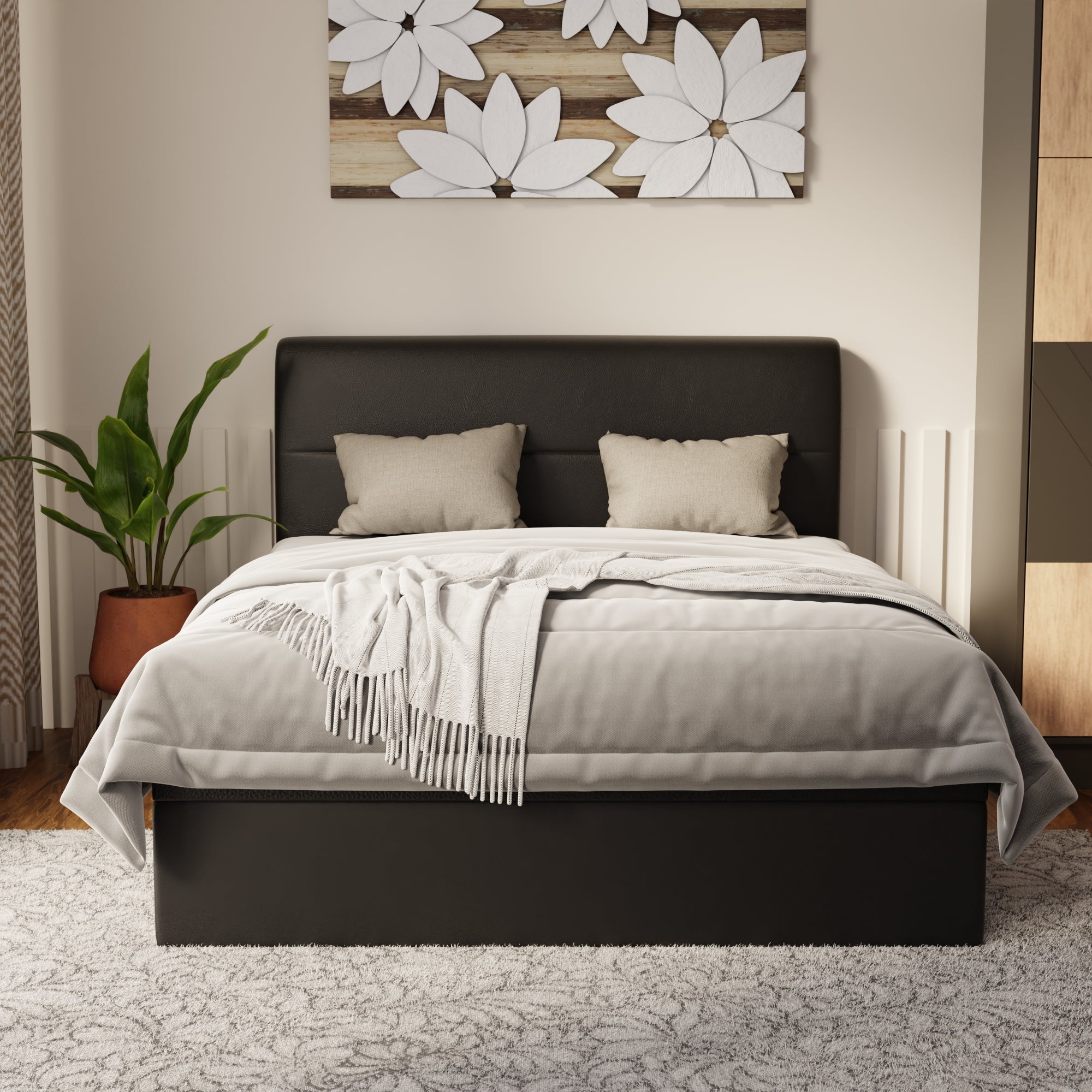 Lysara Faux Leather Storage Bed Frame (Pet Friendly) by Somnuz