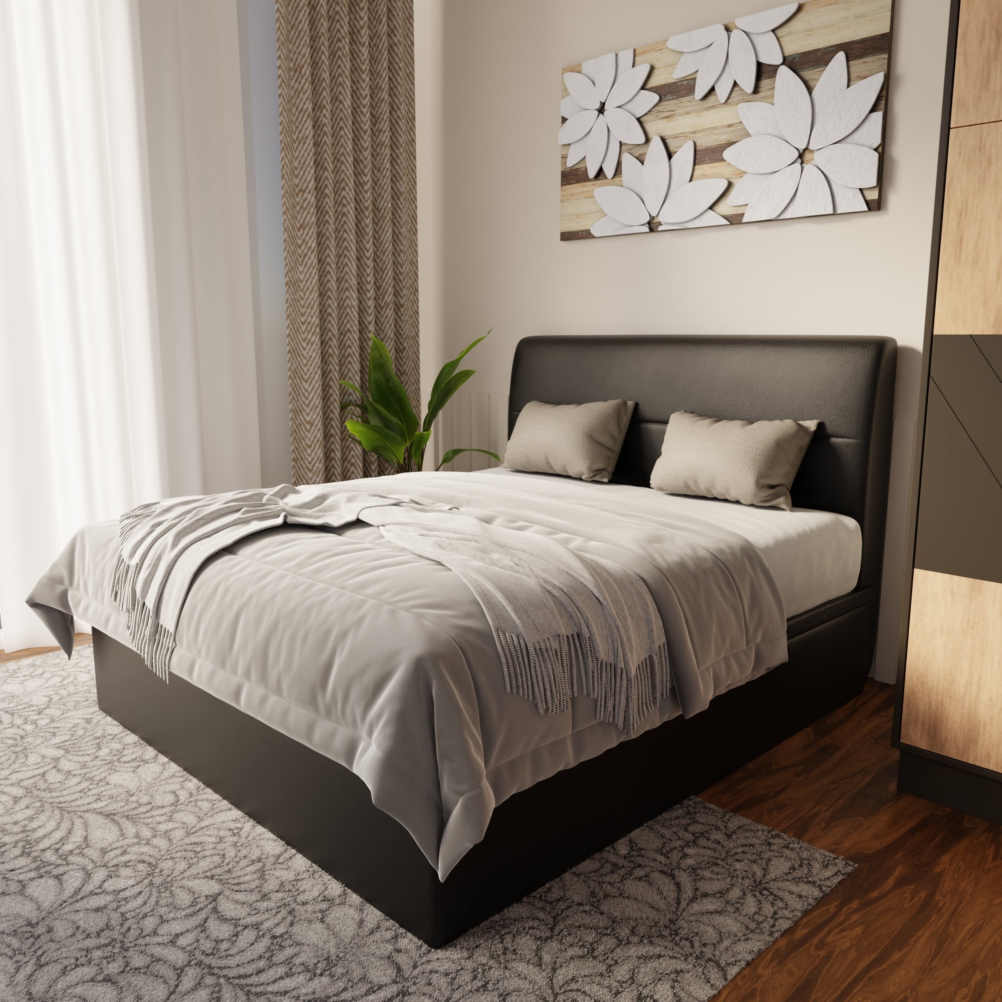 Lysara Faux Leather Storage Bed Frame (Pet Friendly) by Somnuz