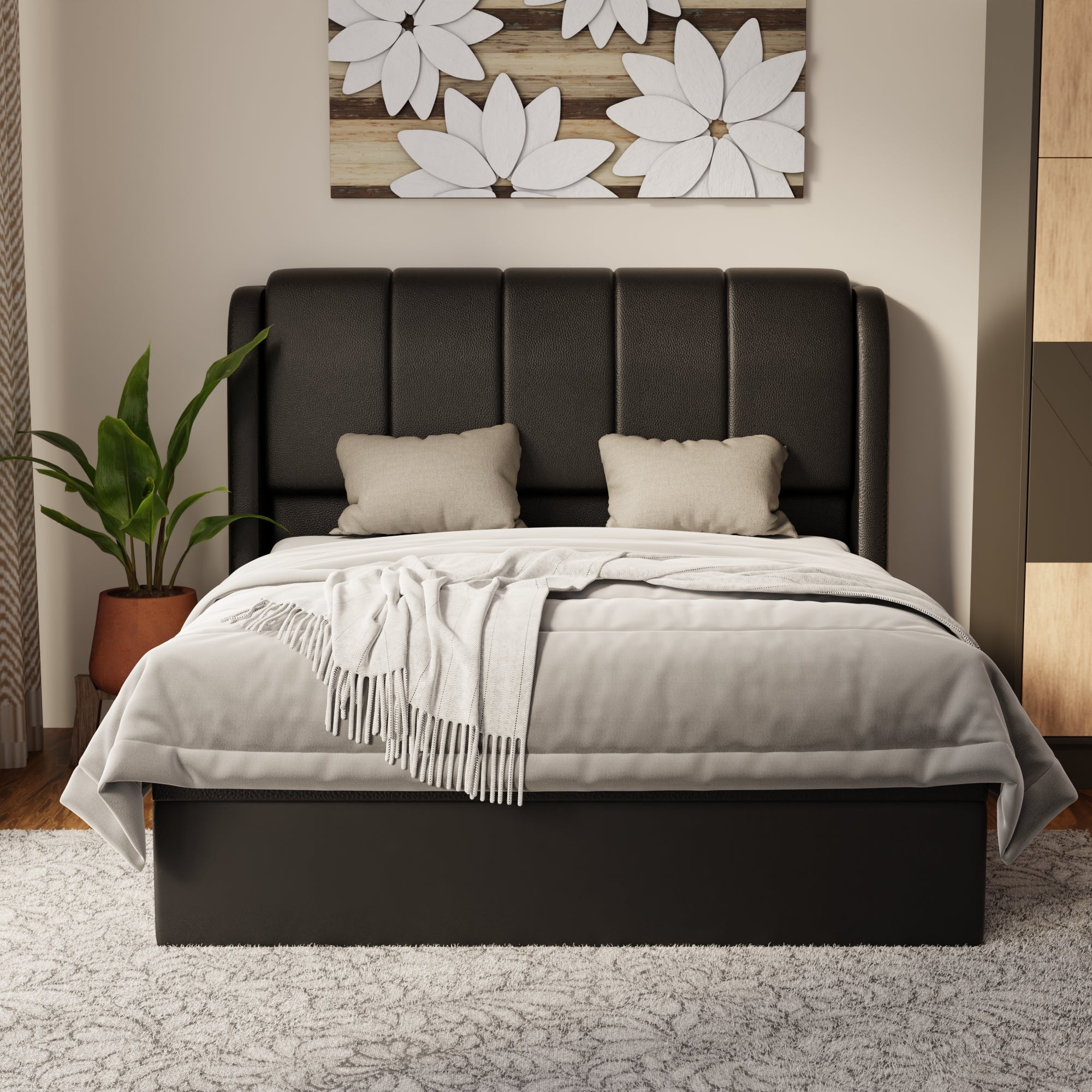 Brinley Faux Leather Storage Bed Frame (Pet Friendly) by Somnuz