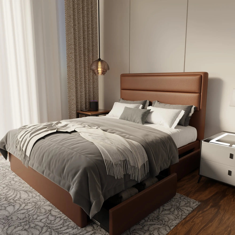 Zorvain Faux Leather Drawer Bed Frame (Pet Friendly) by Somnuz KH