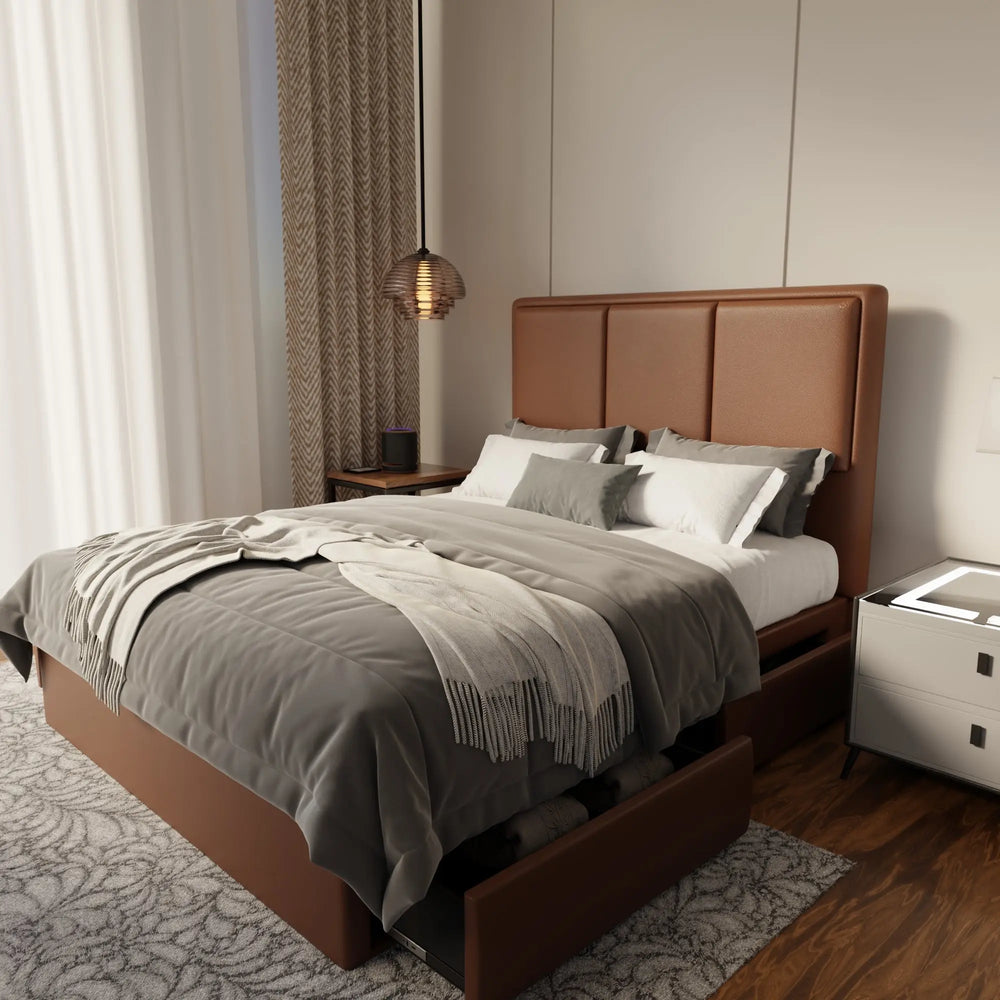 Velmira Faux Leather Drawer Bed Frame (Pet Friendly) by Somnuz KH