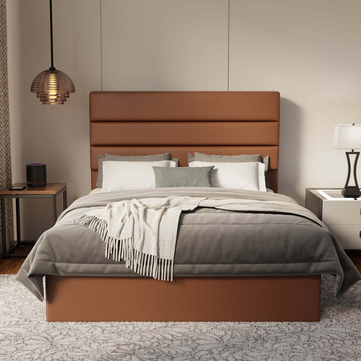 Corlune Faux Leather Drawer Bed Frame (Pet Friendly)