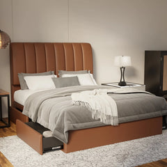 Trevino Faux Leather Drawer Bed Frame (Pet Friendly) by Somnuz KH