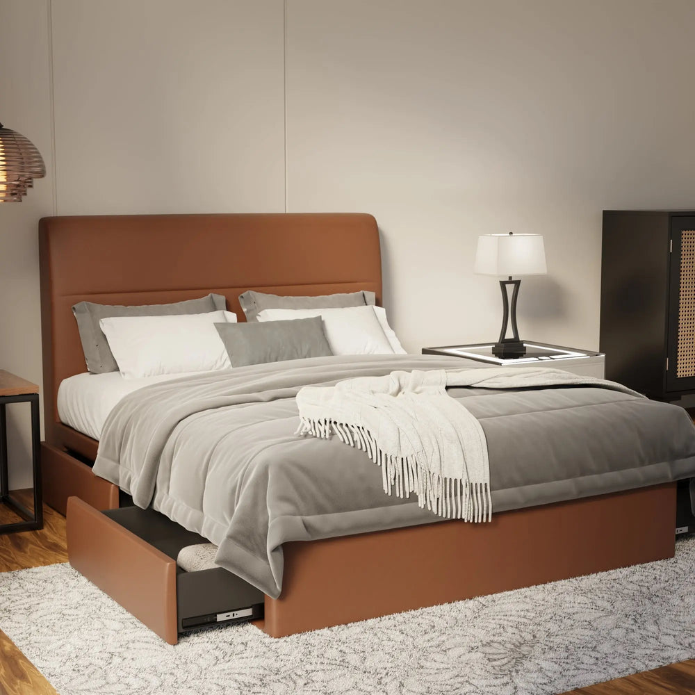Lysara Faux Leather Drawer Bed Frame (Pet Friendly) by Somnuz KH