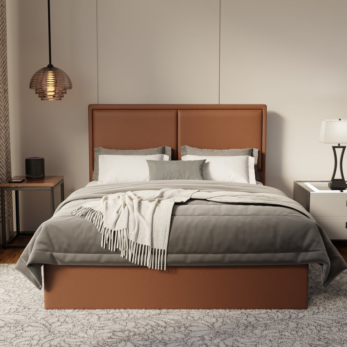 Bravelle Faux Leather Drawer Bed Frame (Pet Friendly)