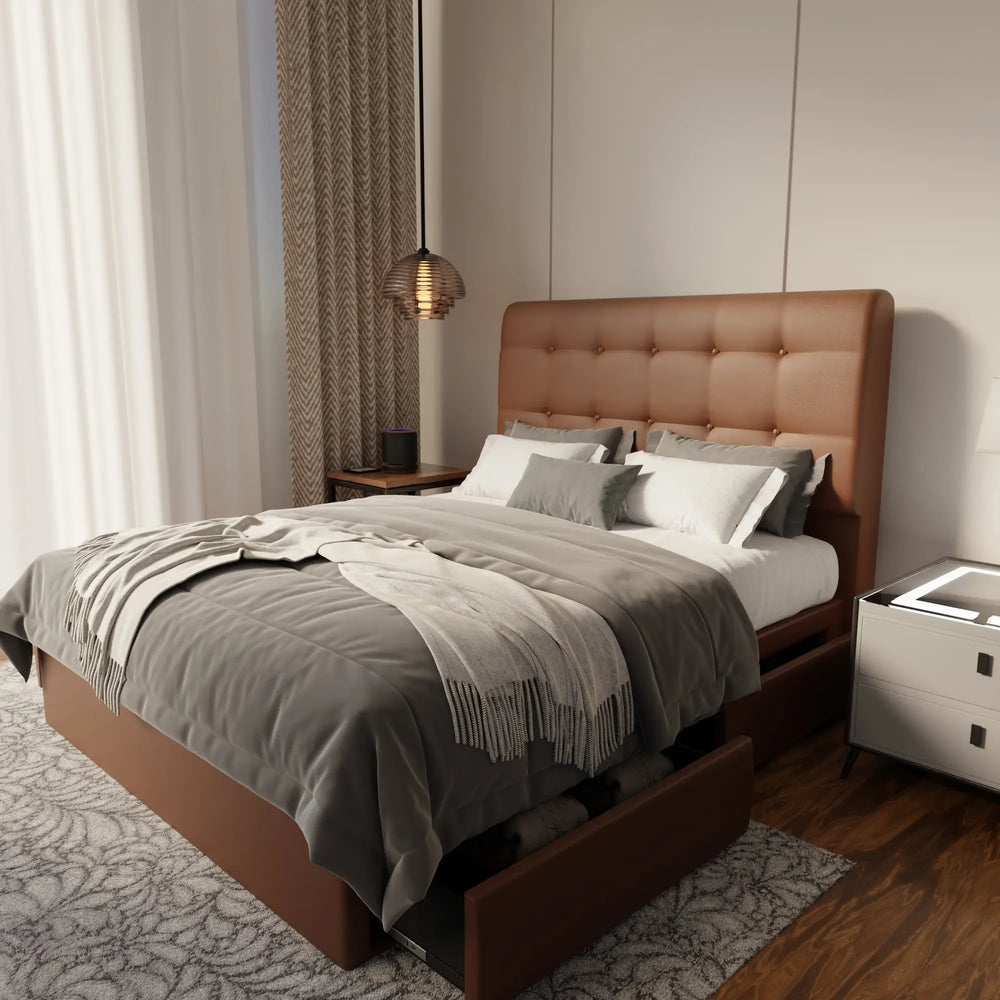 Endora Faux Leather Drawer Bed Frame (Pet Friendly) by Somnuz KH