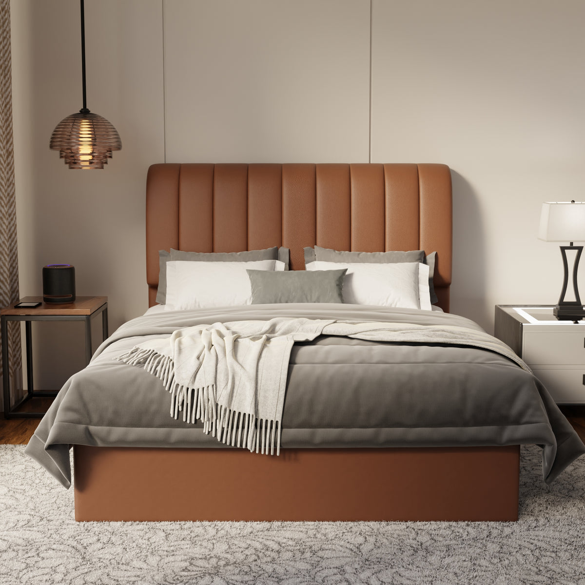 Kuro Faux Leather Drawer Bed Frame (Pet Friendly)