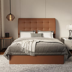 Haldor Faux Leather Drawer Bed Frame (Pet Friendly)