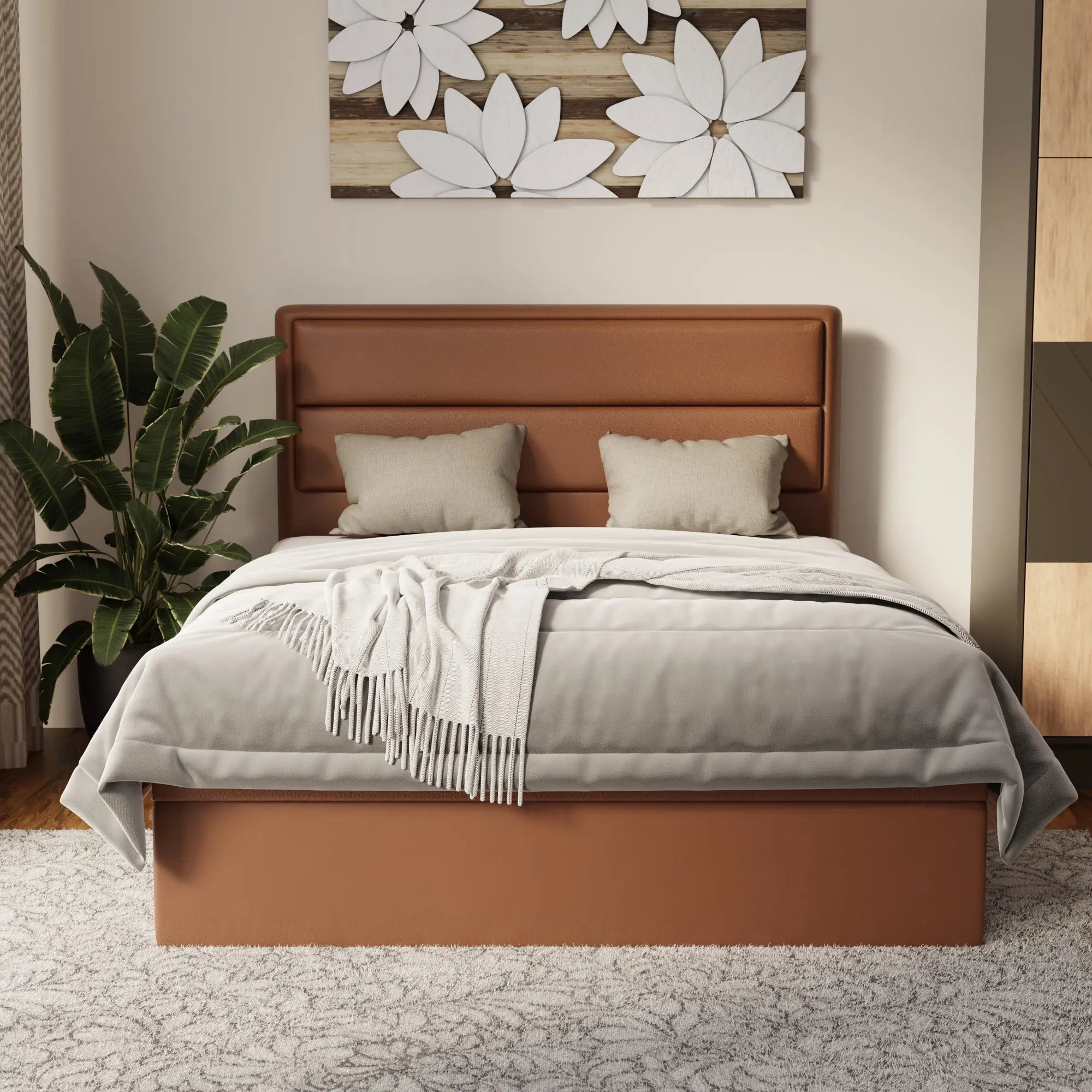 Zorvain Faux Leather Storage Bed Frame (Pet Friendly)