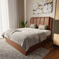 Asteron Faux Leather Storage Bed Frame (Pet Friendly) by Somnuz