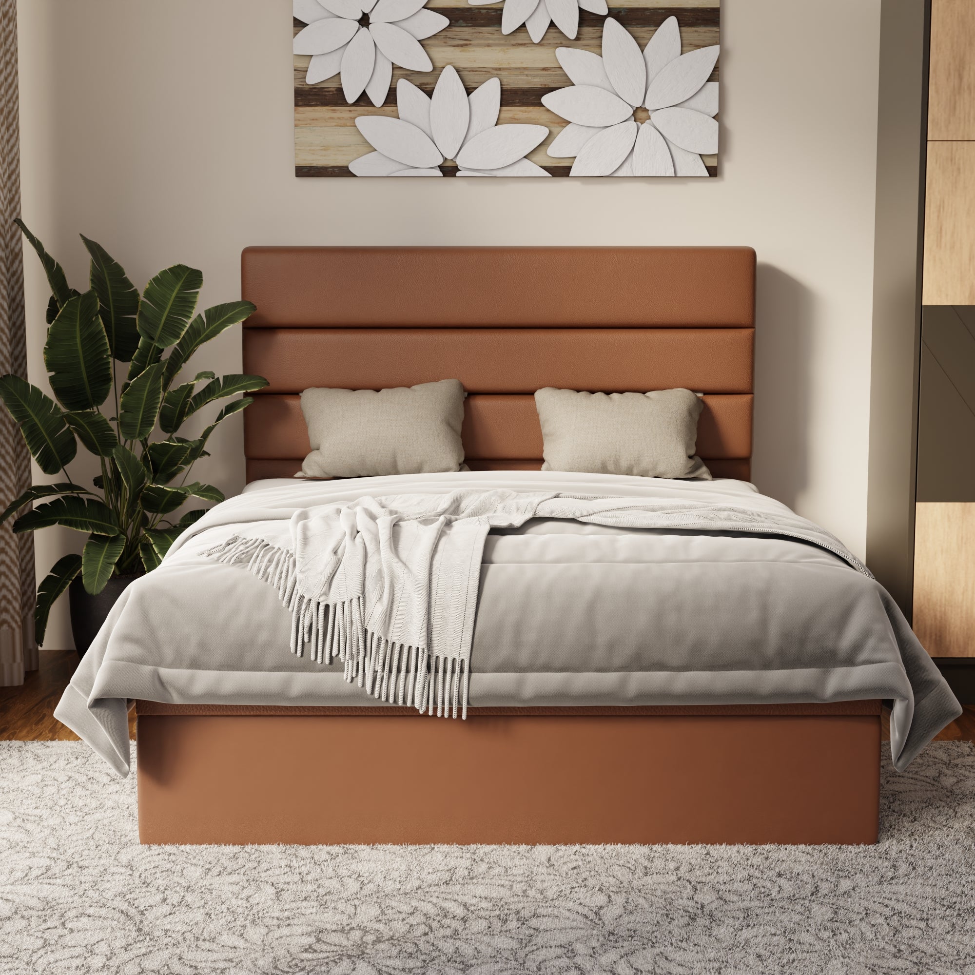 Corlune Faux Leather Storage Bed Frame (Pet Friendly) by Somnuz