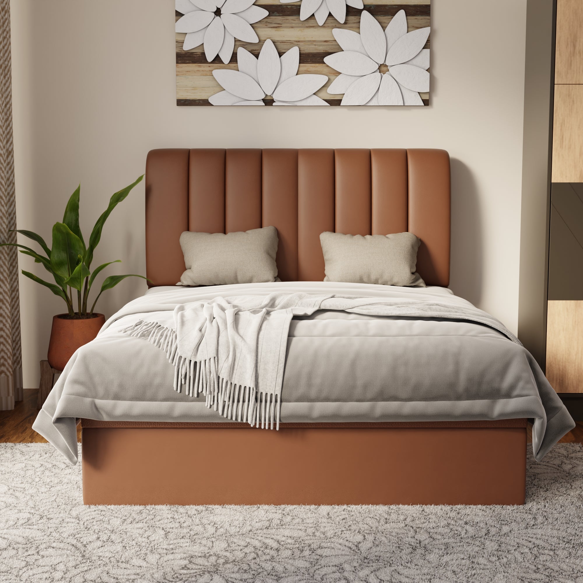 Trevino Faux Leather Storage Bed Frame (Pet Friendly) by Somnuz