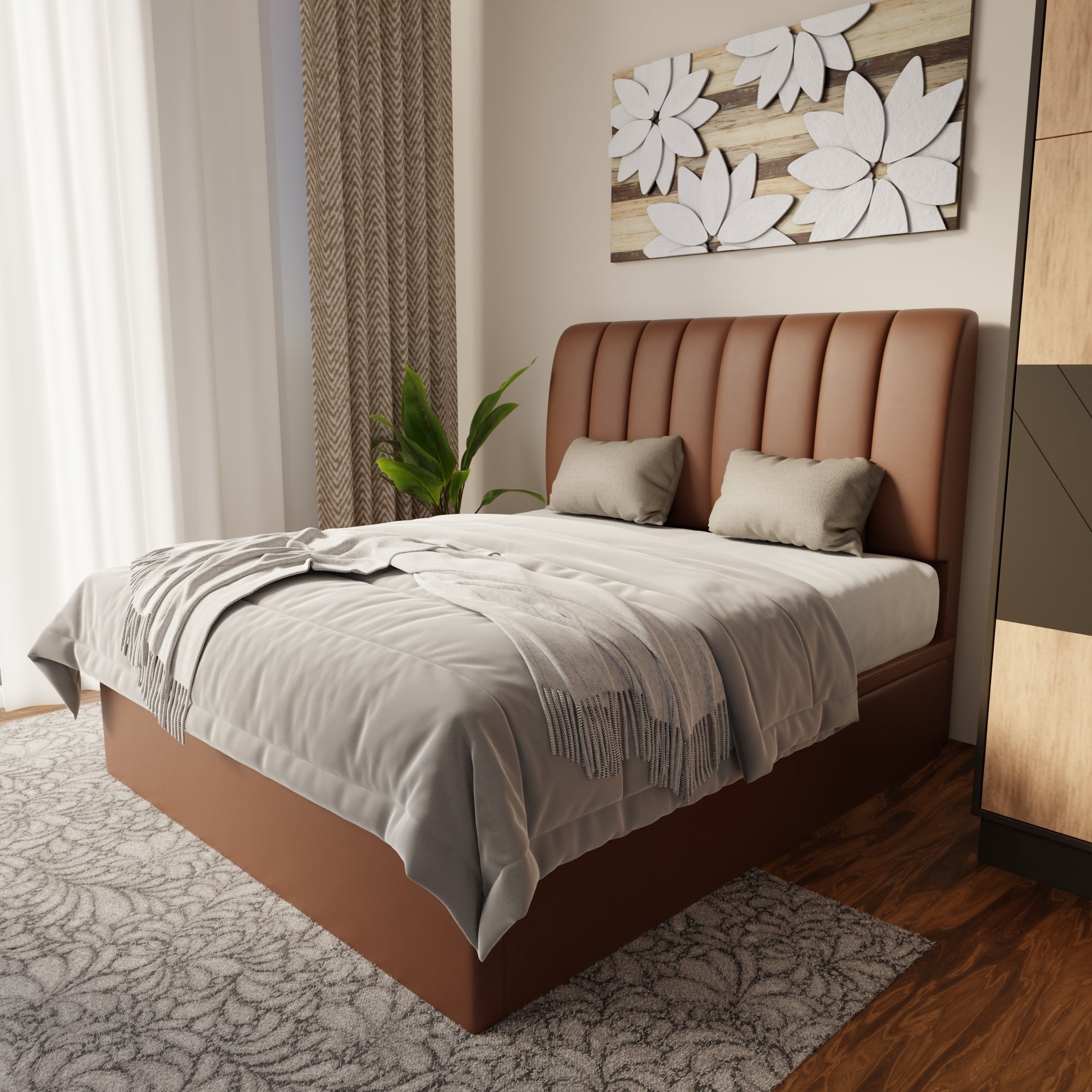 Trevino Faux Leather Storage Bed Frame (Pet Friendly) by Somnuz