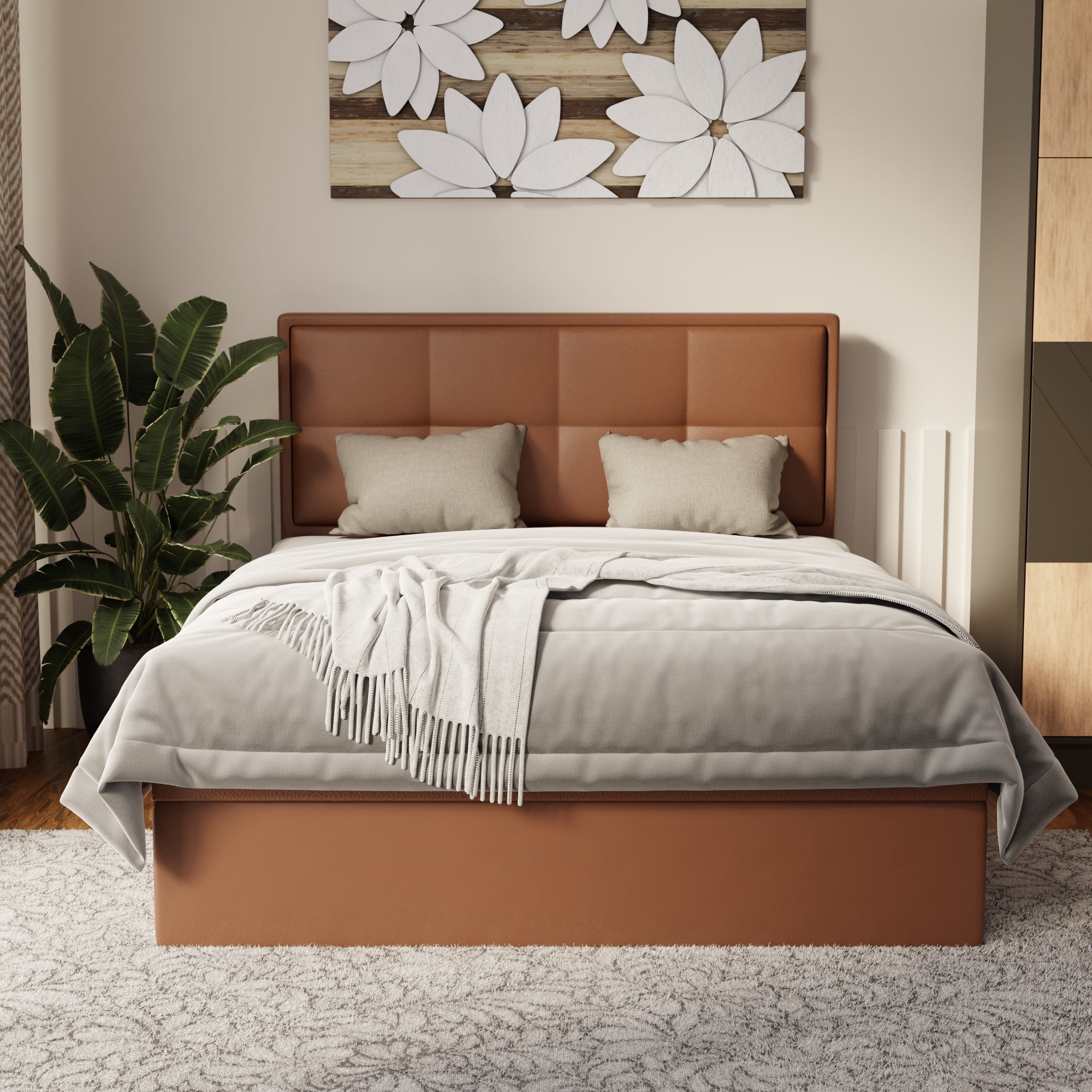Solvane Faux Leather Storage Bed Frame (Pet Friendly) by Somnuz