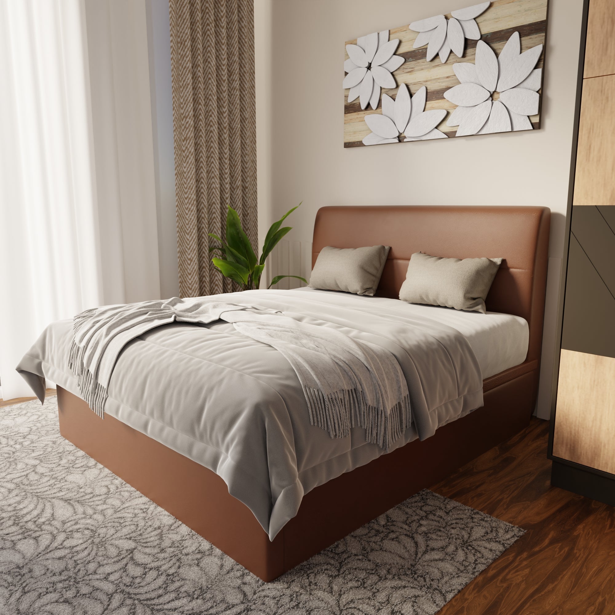 Lysara Faux Leather Storage Bed Frame (Pet Friendly) by Somnuz