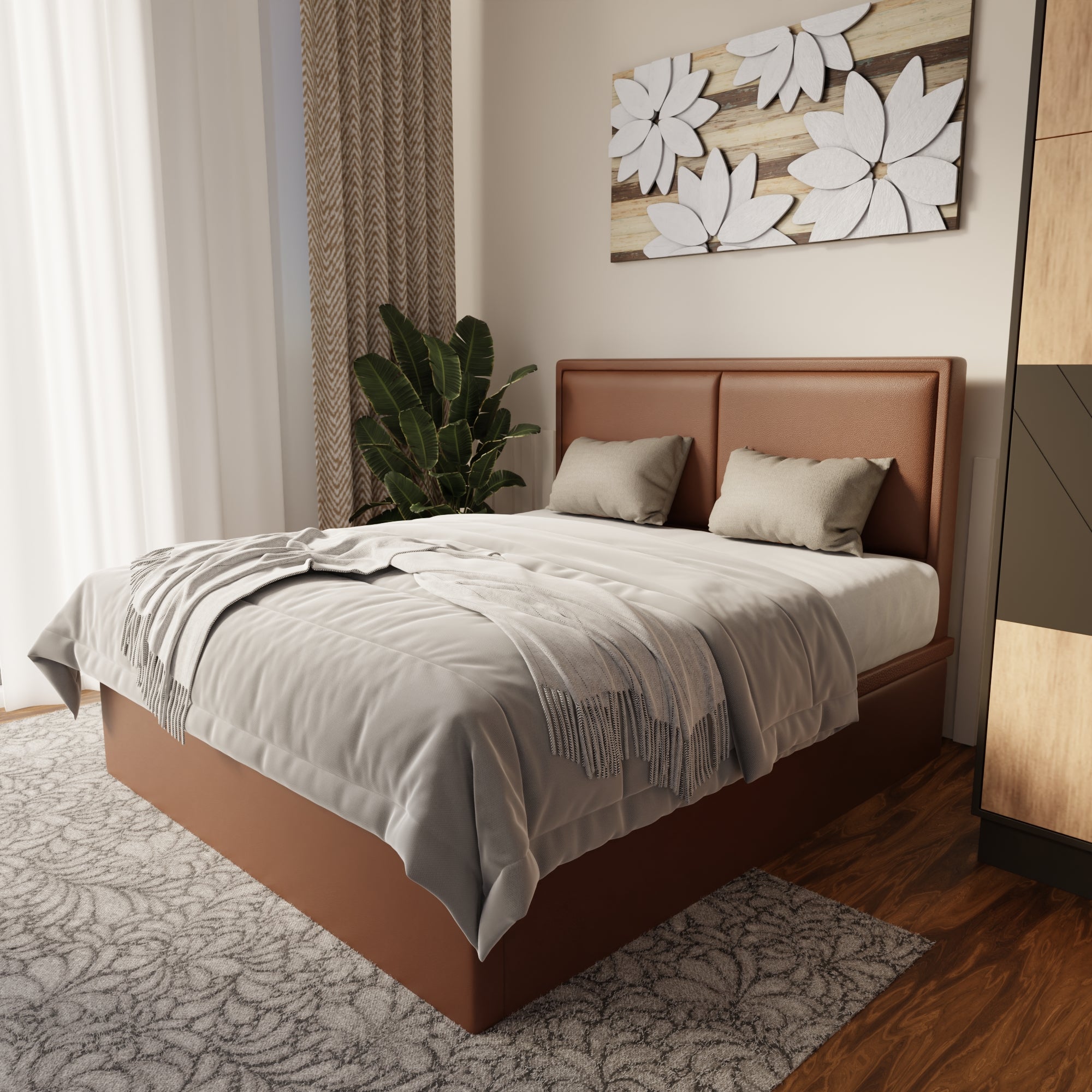 Bravelle Faux Leather Storage Bed Frame (Pet Friendly) by Somnuz