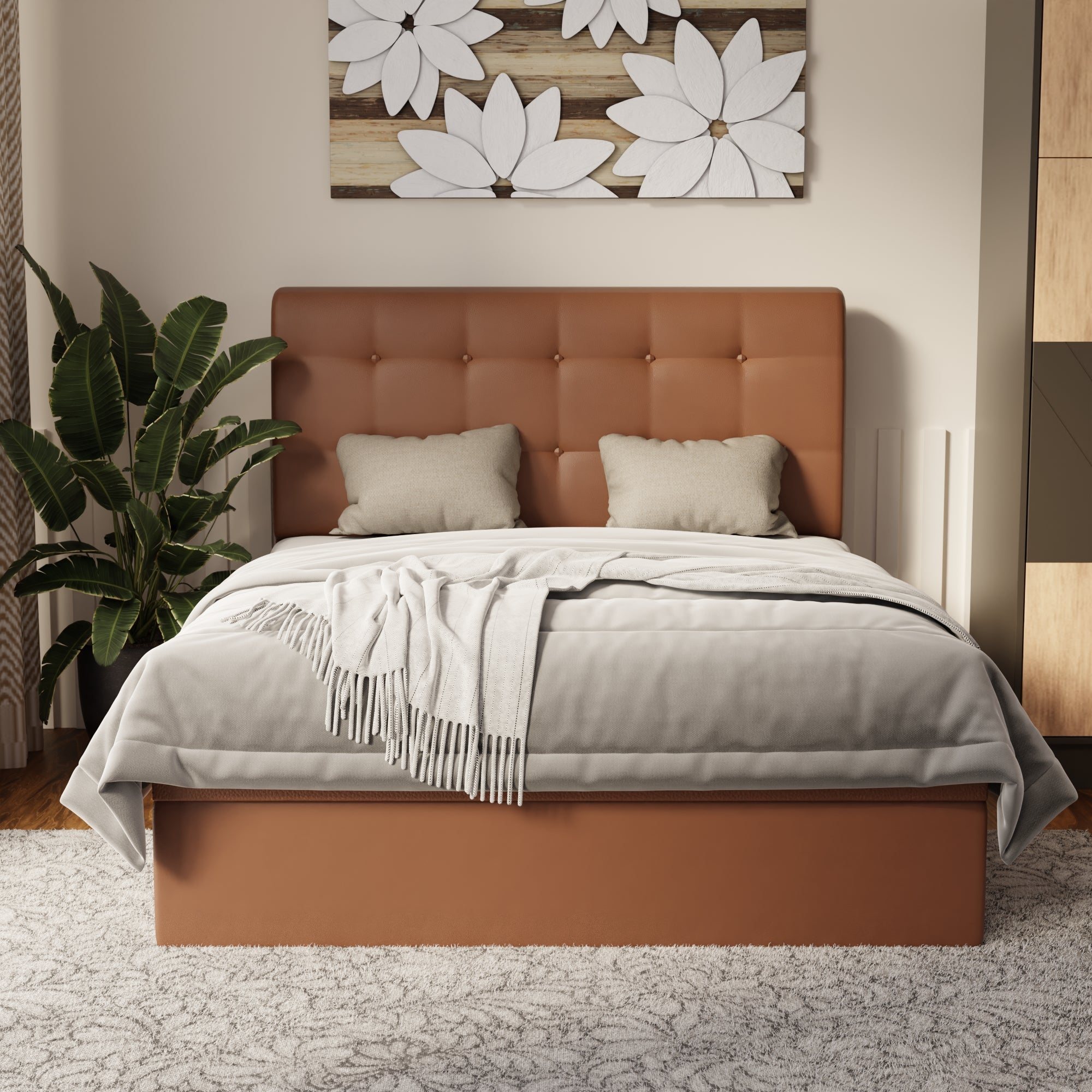 Endora Faux Leather Storage Bed Frame (Pet Friendly) by Somnuz