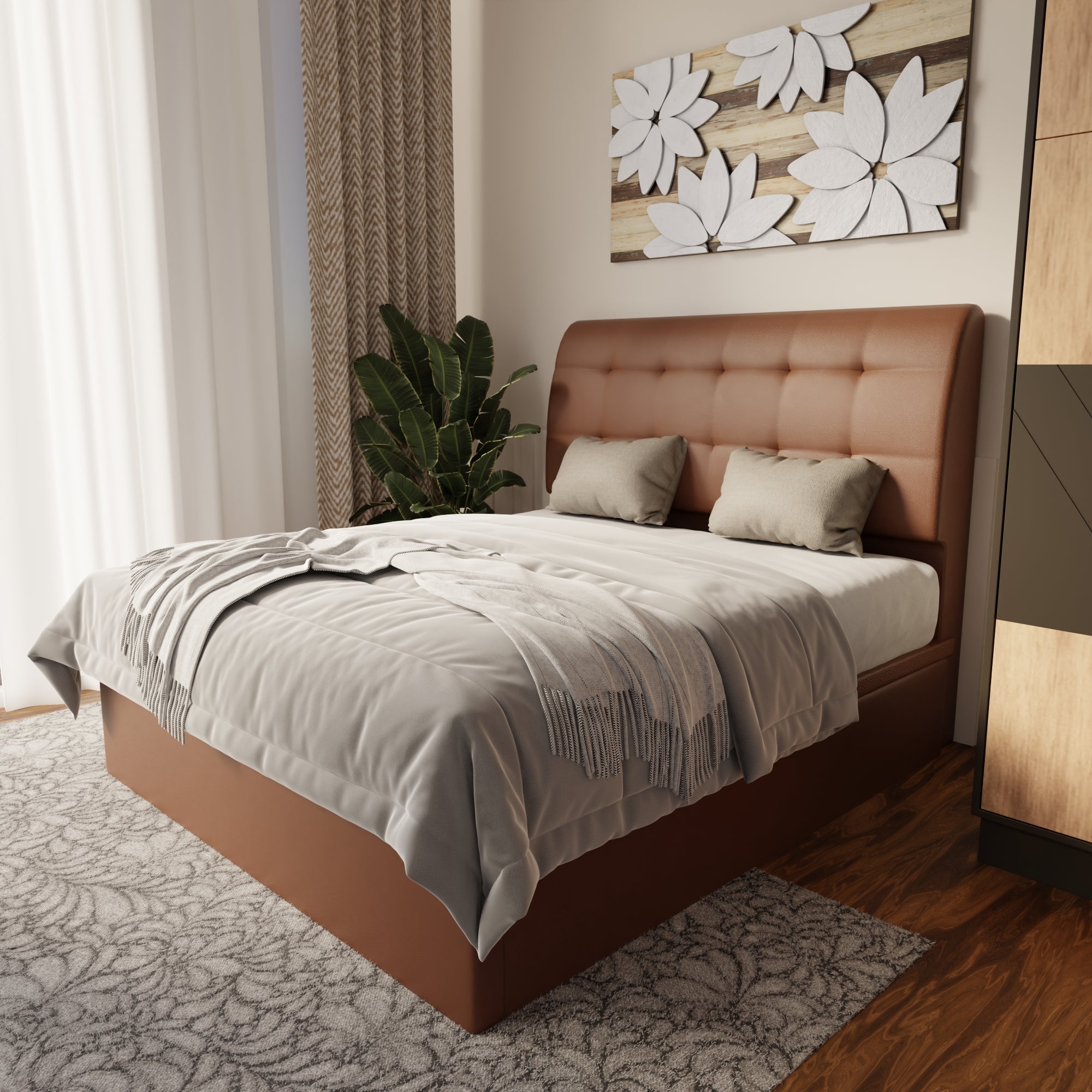 Haldor Faux Leather Storage Bed Frame (Pet Friendly) by Somnuz