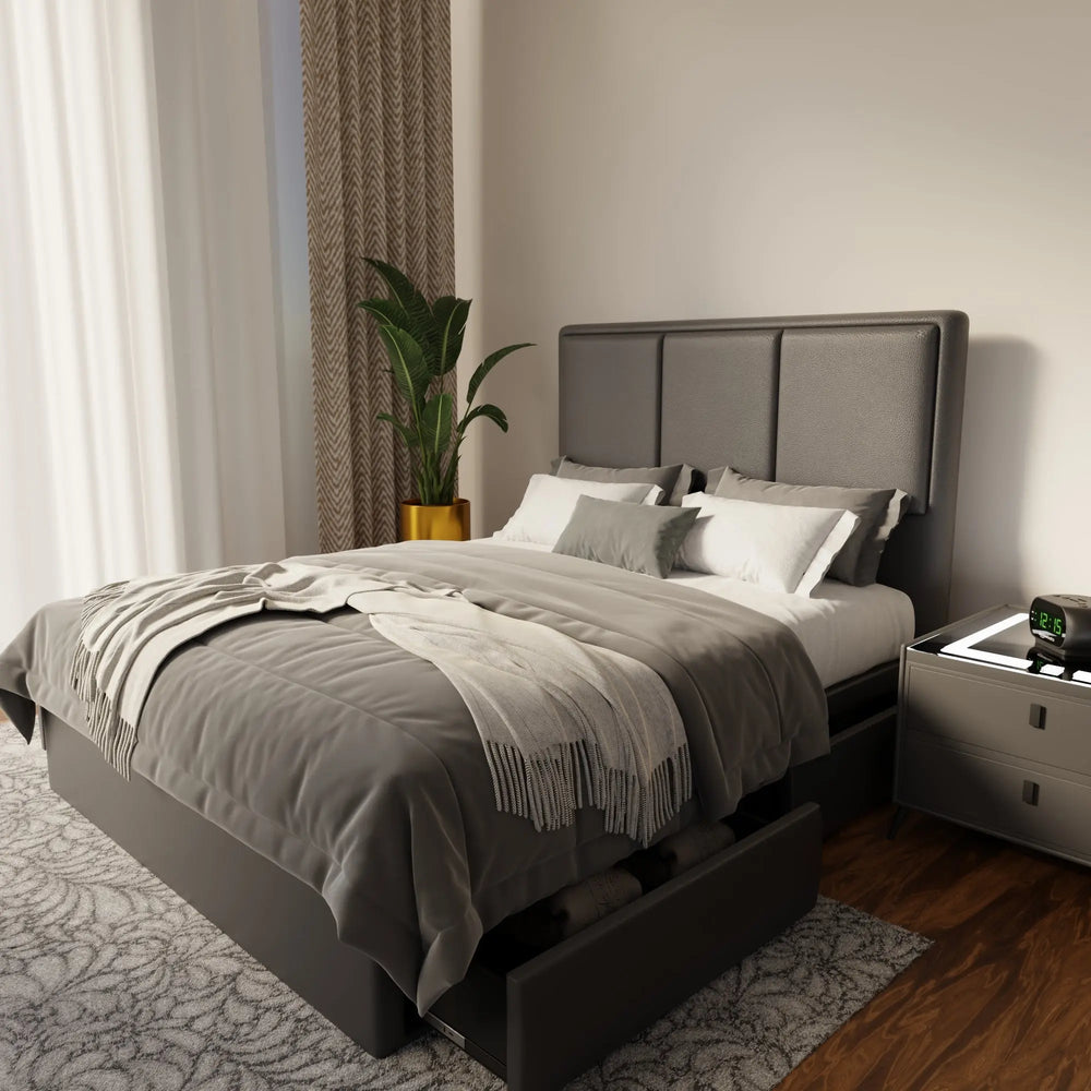 Velmira Faux Leather Drawer Bed Frame (Pet Friendly) by Somnuz KH