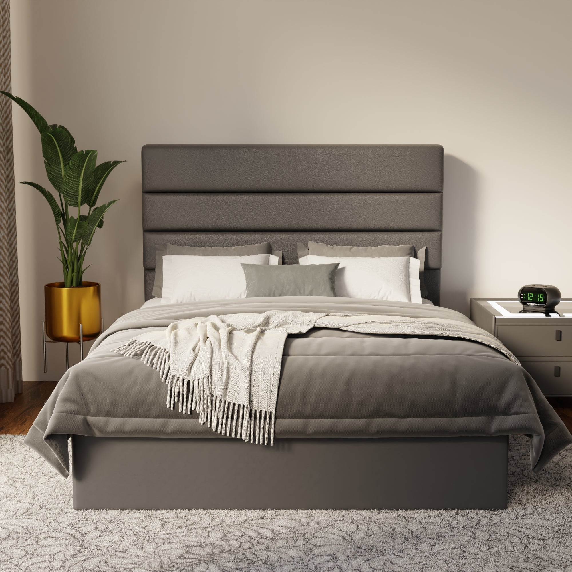 Corlune Faux Leather Drawer Bed Frame (Pet Friendly)