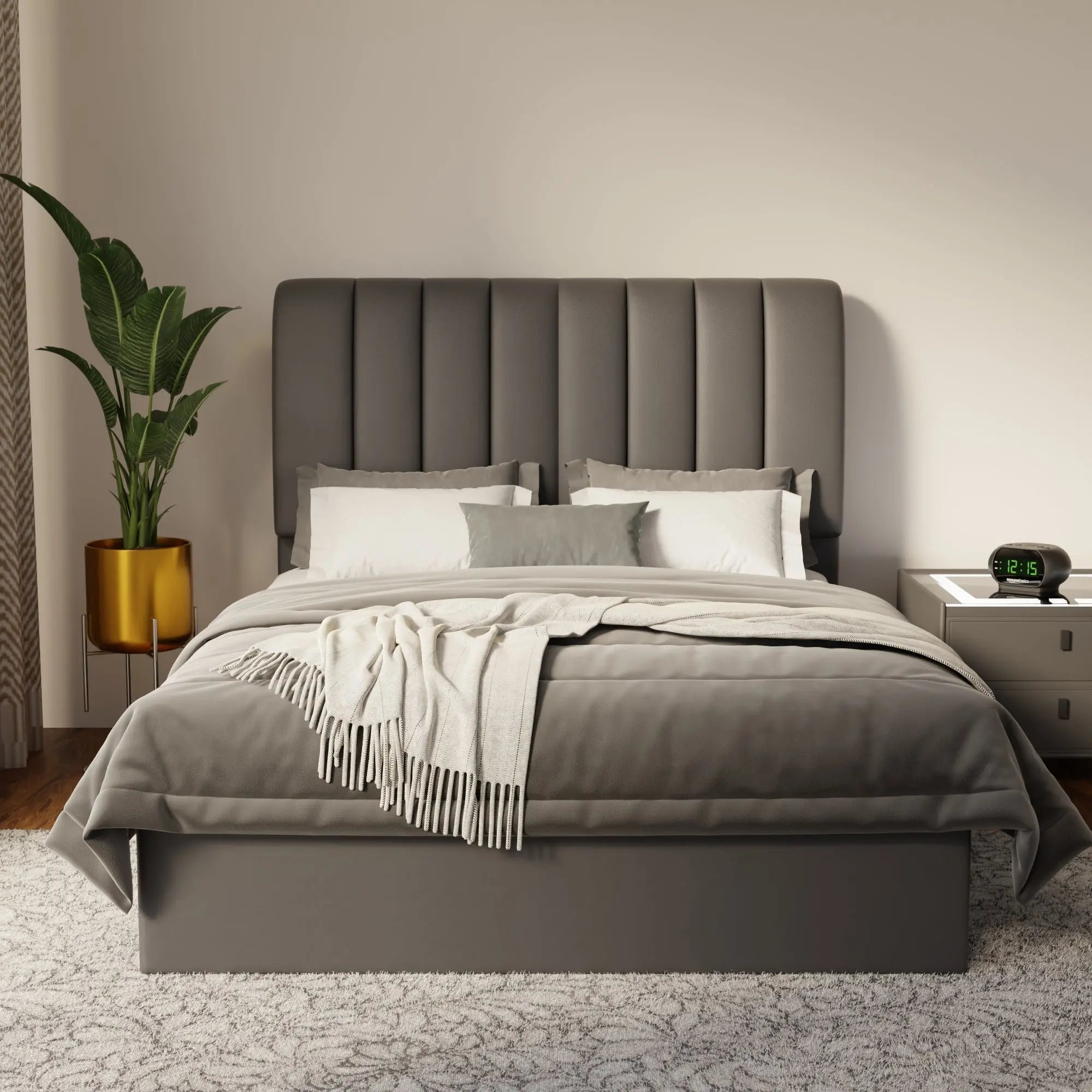 Trevino Faux Leather Drawer Bed Frame (Pet Friendly) by Somnuz KH