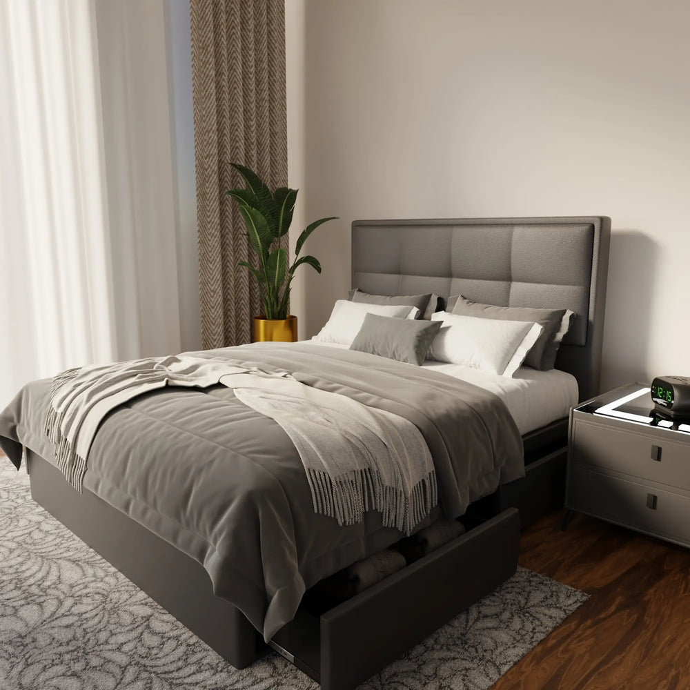 Solvane Faux Leather Drawer Bed Frame (Pet Friendly) by Somnuz KH