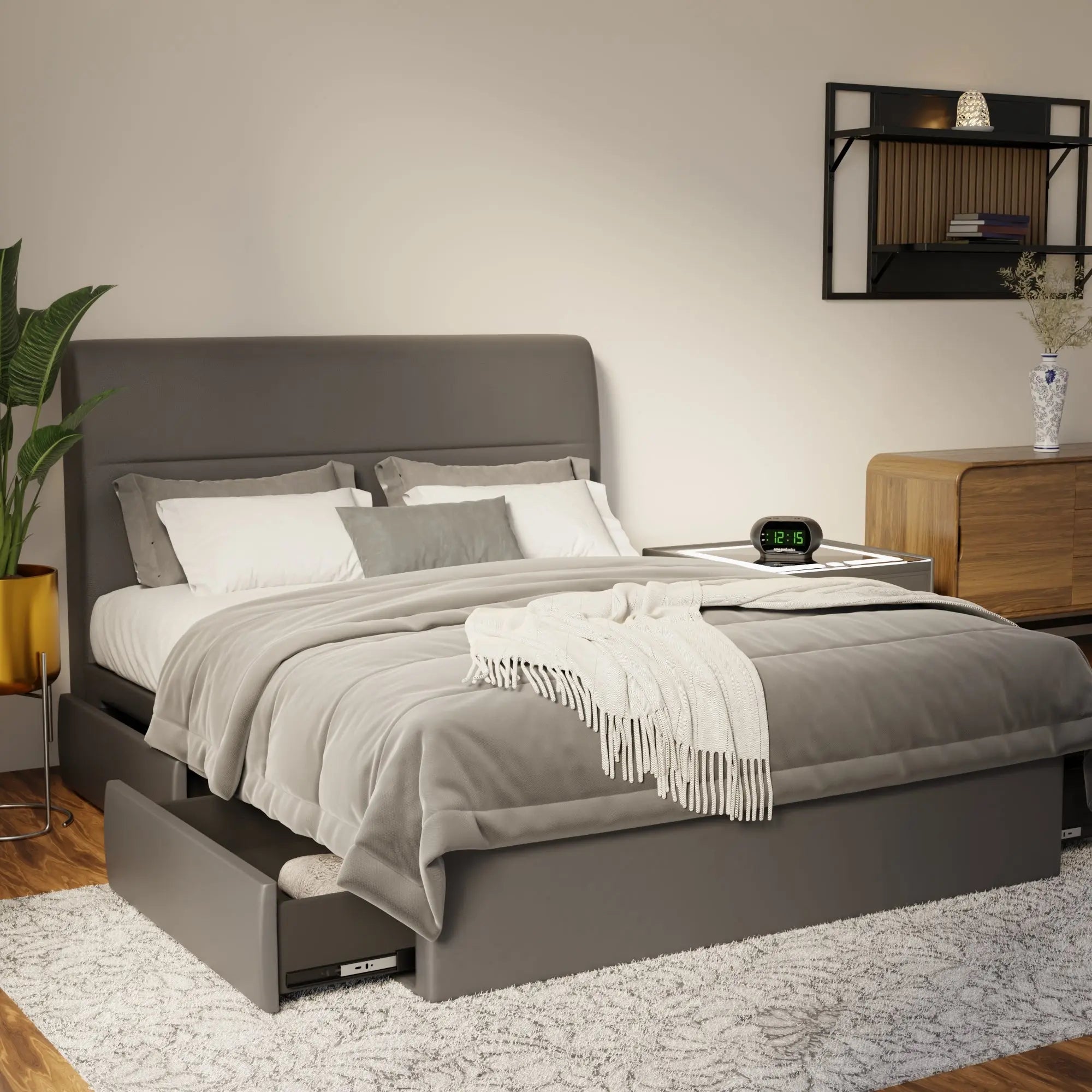 Lysara Faux Leather Drawer Bed Frame (Pet Friendly) by Somnuz KH