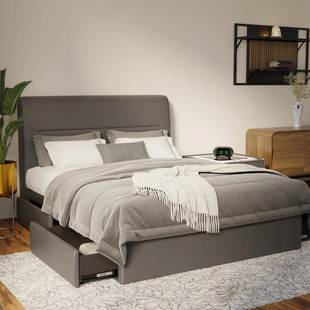 Lysara Faux Leather Drawer Bed Frame (Pet Friendly) by Somnuz KH