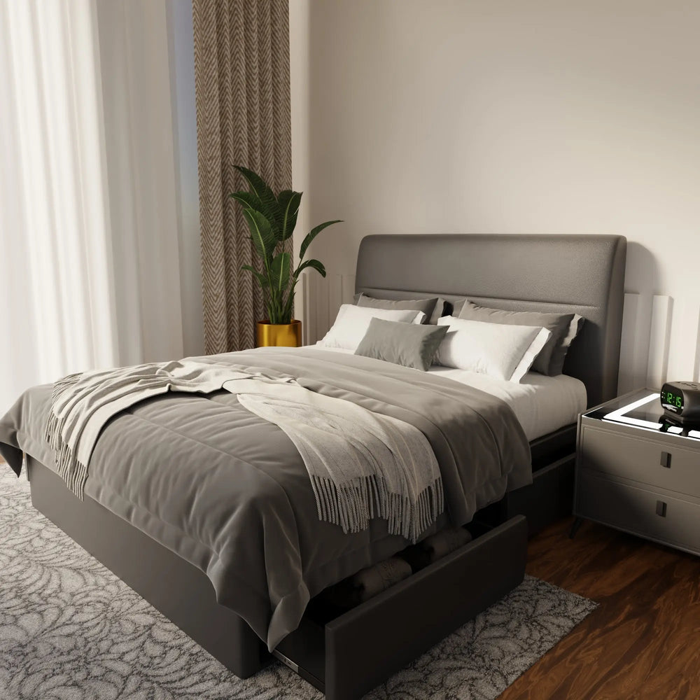 Lysara Faux Leather Drawer Bed Frame (Pet Friendly) by Somnuz KH