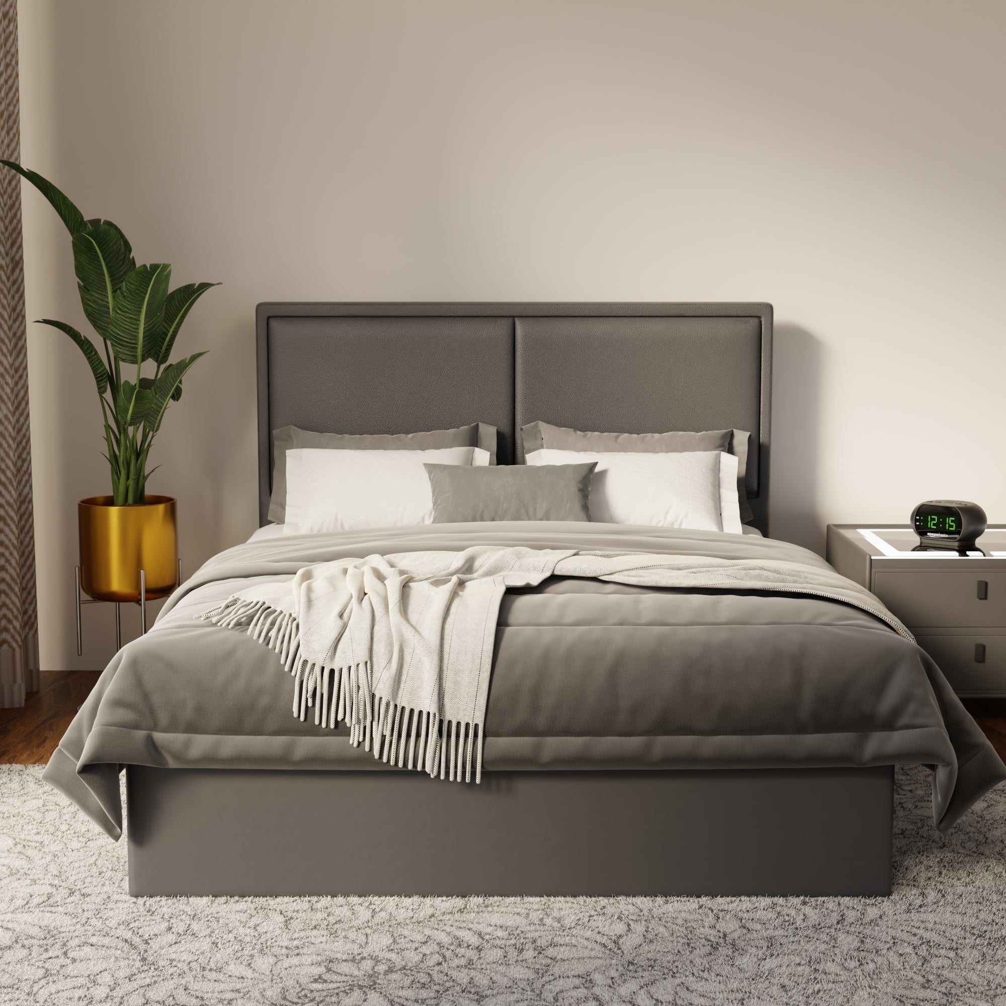 Bravelle Faux Leather Drawer Bed Frame (Pet Friendly)