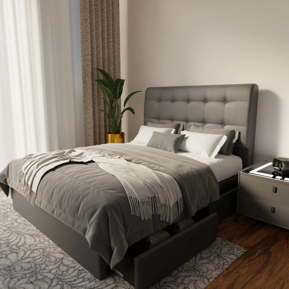 Endora Faux Leather Drawer Bed Frame (Pet Friendly) by Somnuz KH