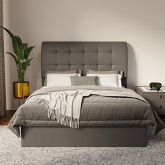 Haldor Faux Leather Drawer Bed Frame (Pet Friendly)