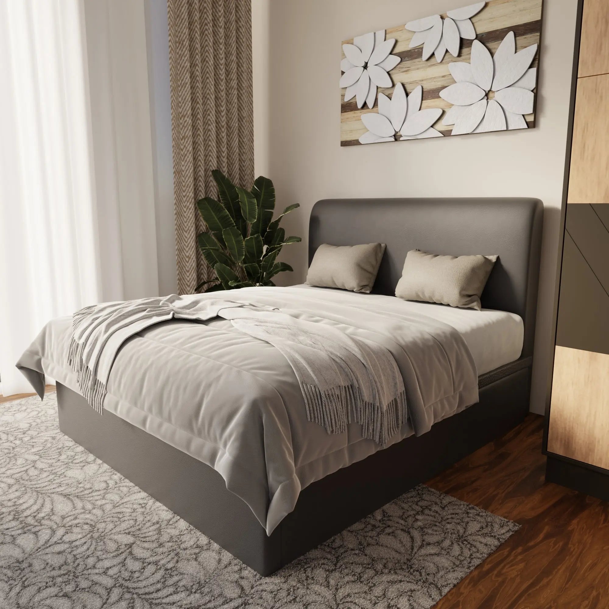 Vintaro Faux Leather Storage Bed Frame (Pet Friendly) by Somnuz KH