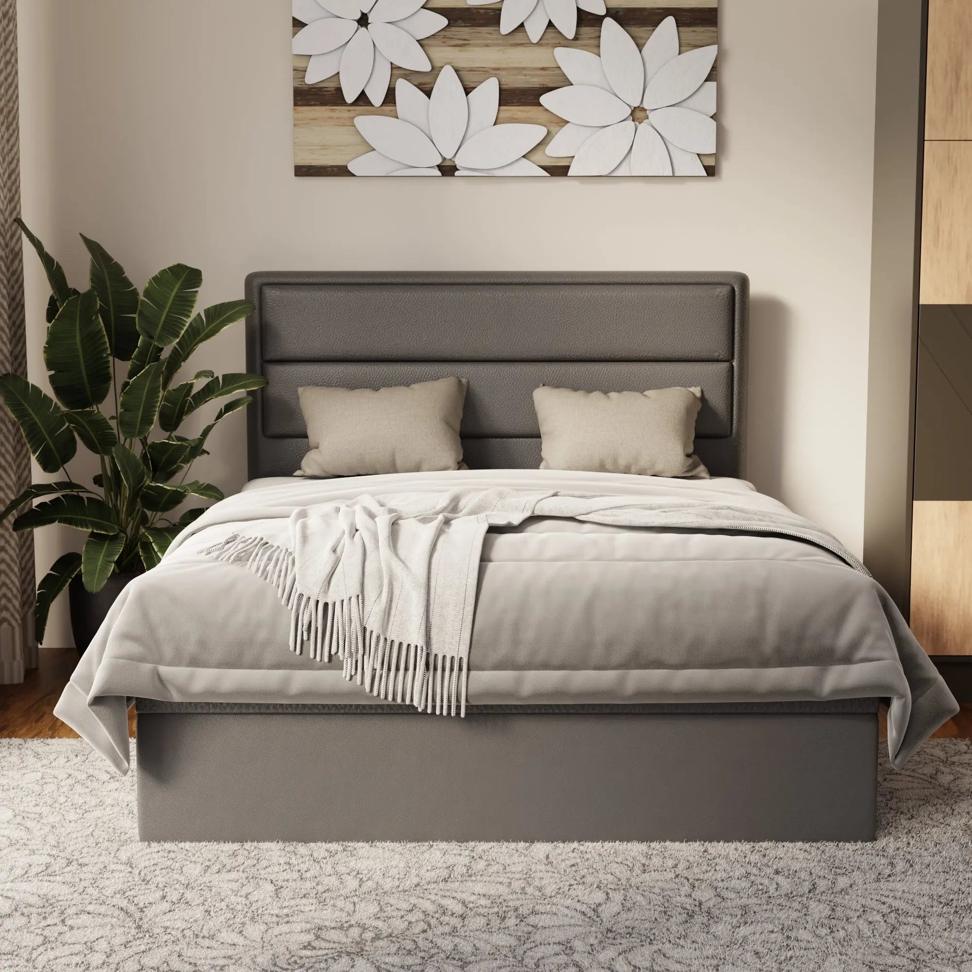 Zorvain Faux Leather Storage Bed Frame (Pet Friendly)