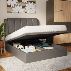 Asteron Faux Leather Storage Bed Frame (Pet Friendly) by Somnuz