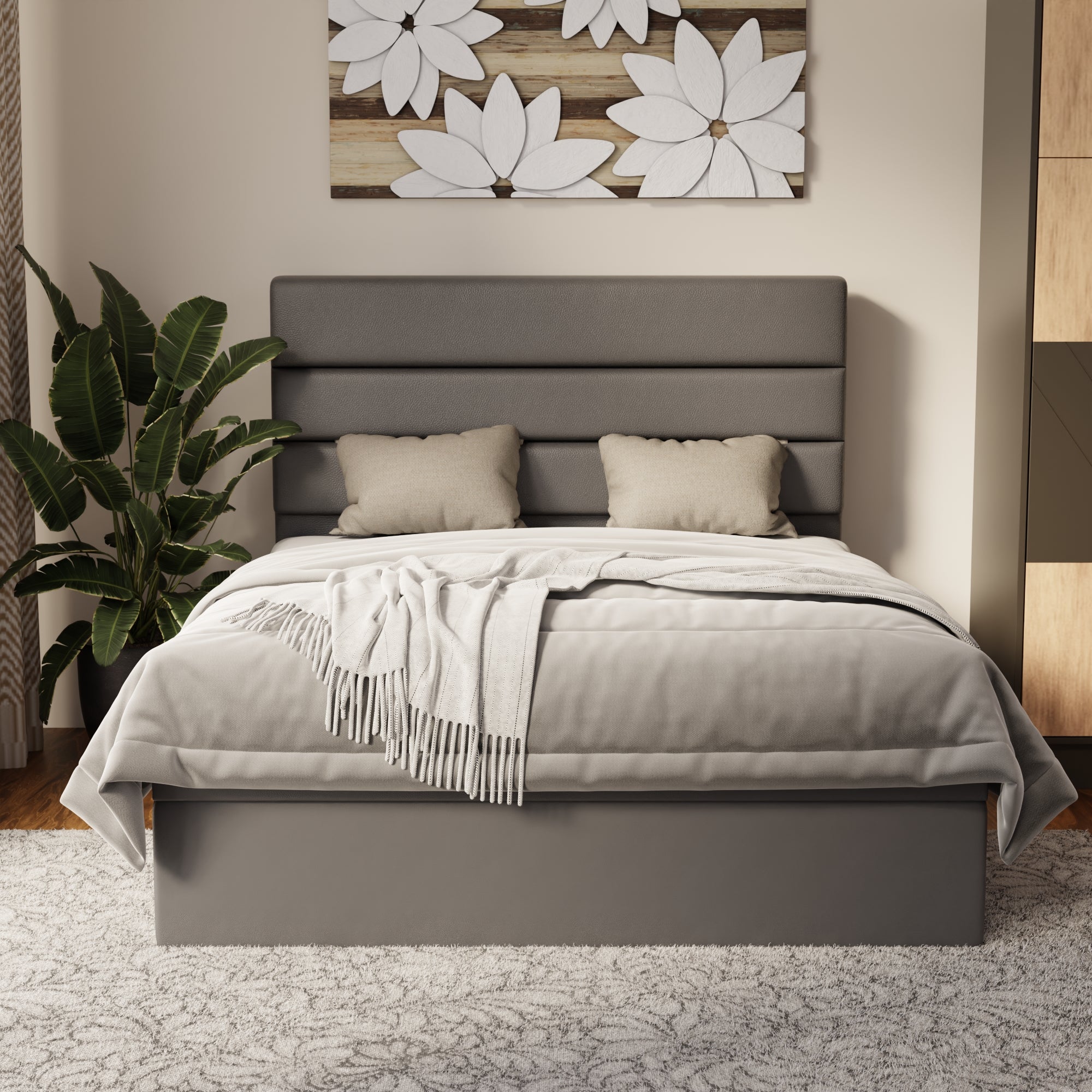 Corlune Faux Leather Storage Bed Frame (Pet Friendly) by Somnuz