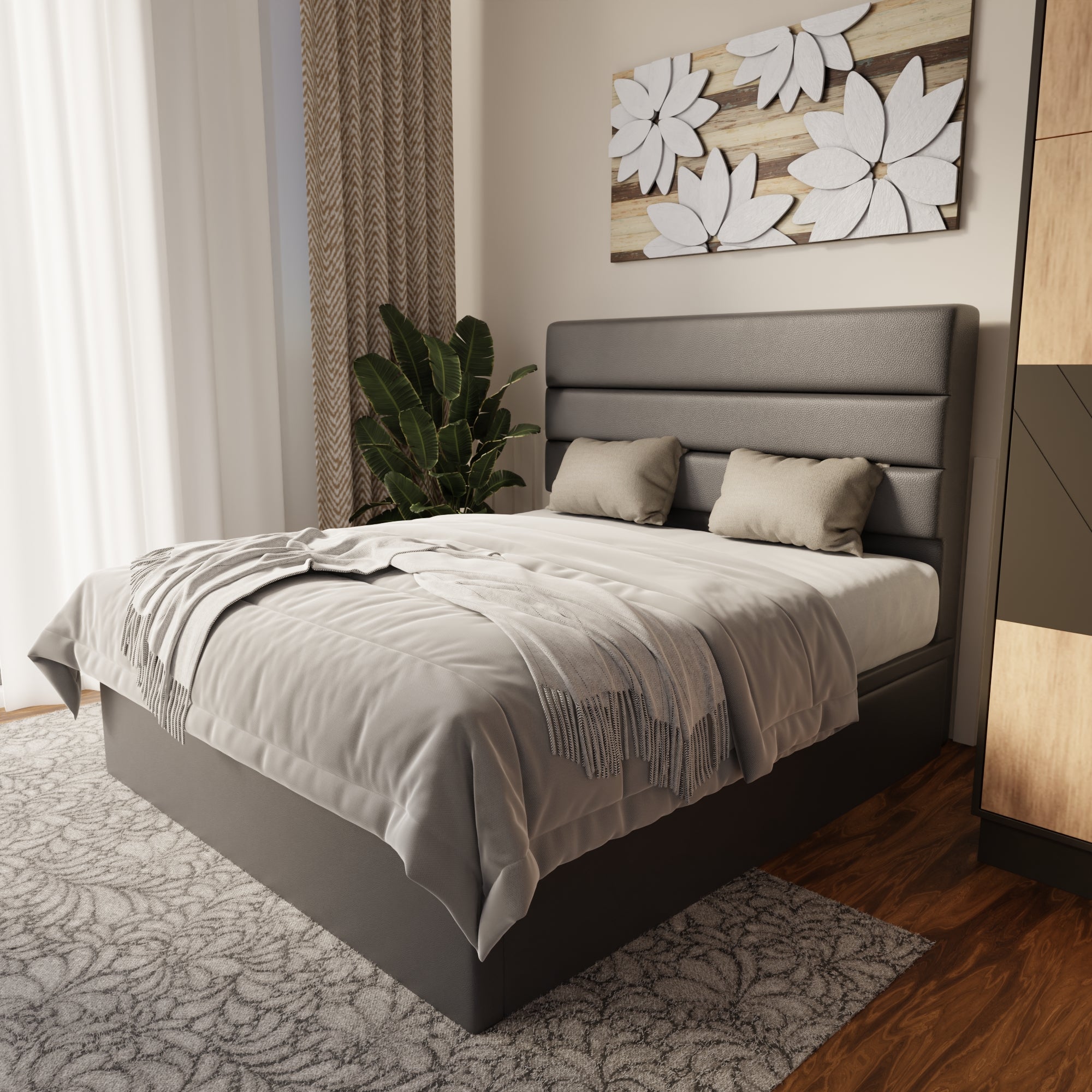 Corlune Faux Leather Storage Bed Frame (Pet Friendly) by Somnuz