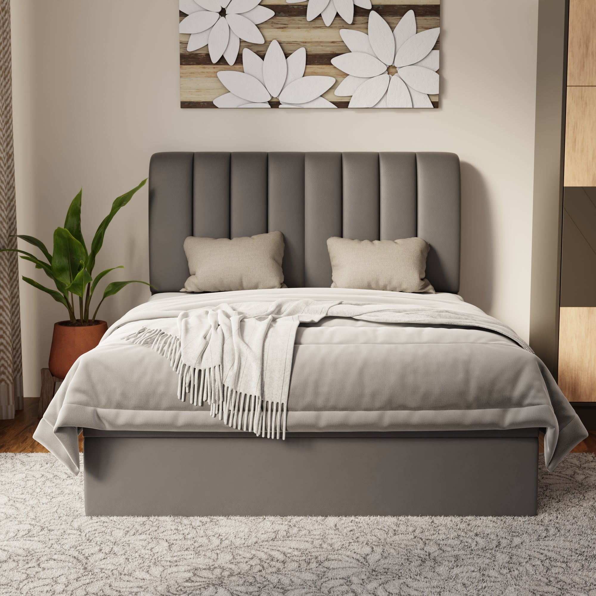 Trevino Faux Leather Storage Bed Frame (Pet Friendly) by Somnuz