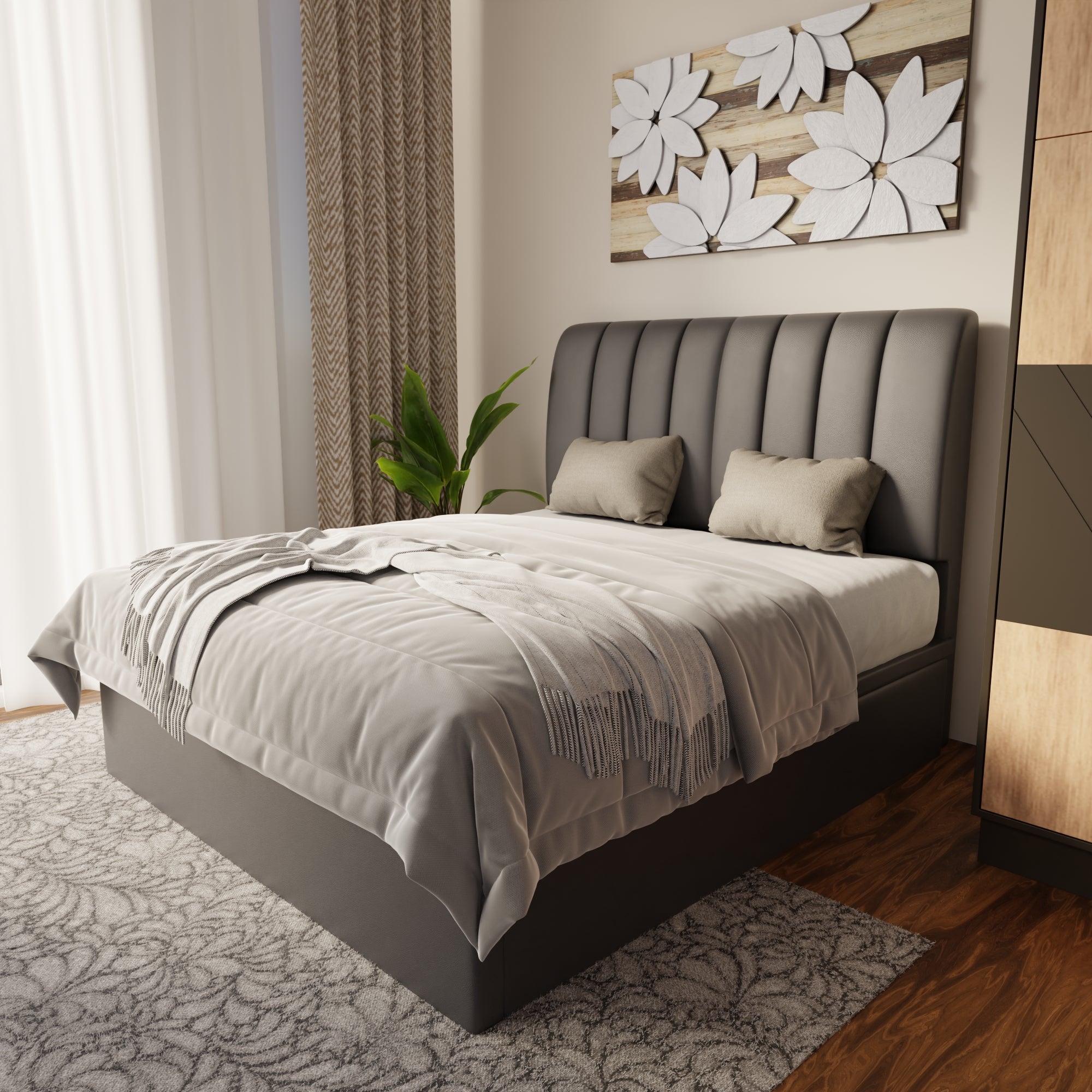 Trevino Faux Leather Storage Bed Frame (Pet Friendly) by Somnuz
