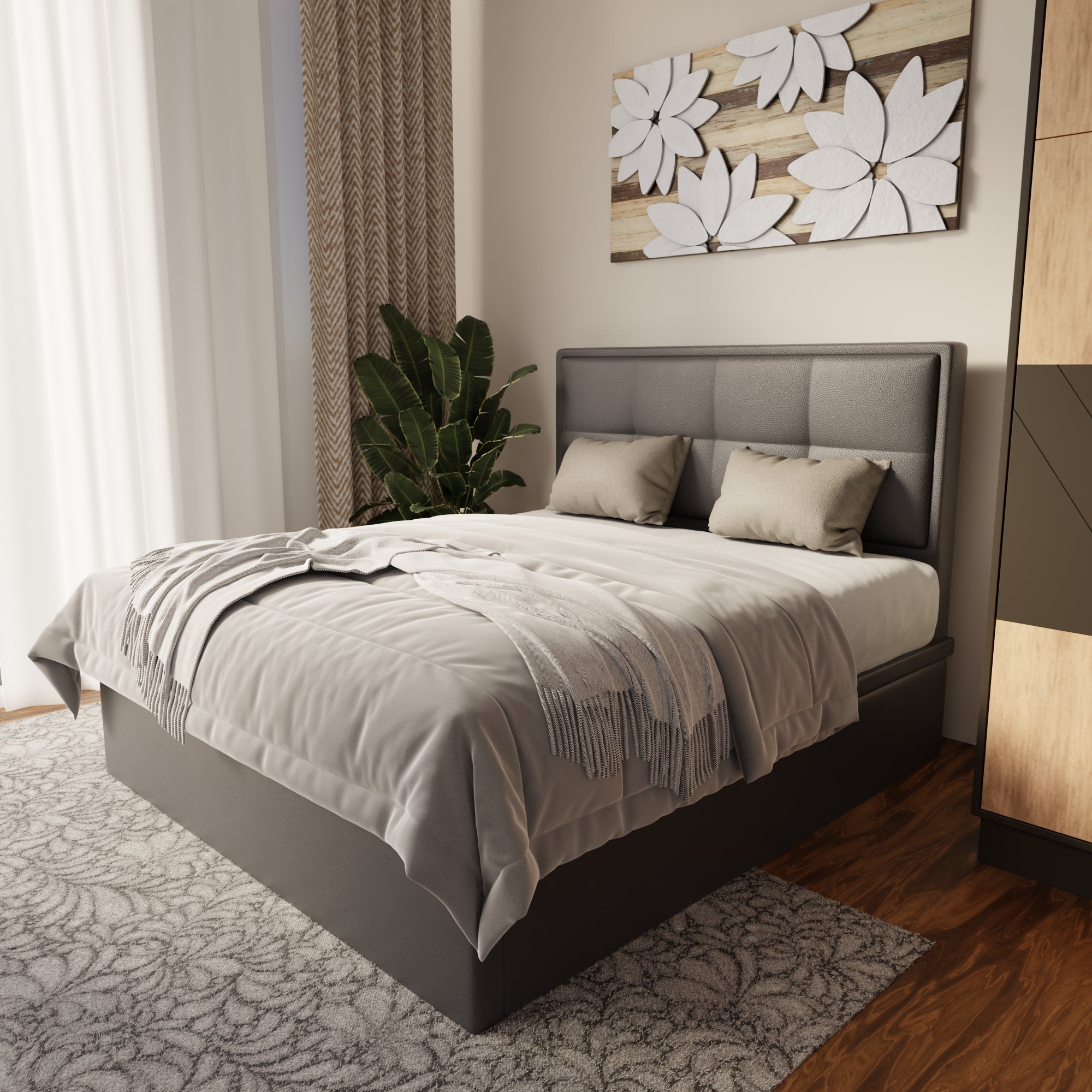 Solvane Faux Leather Storage Bed Frame (Pet Friendly) by Somnuz