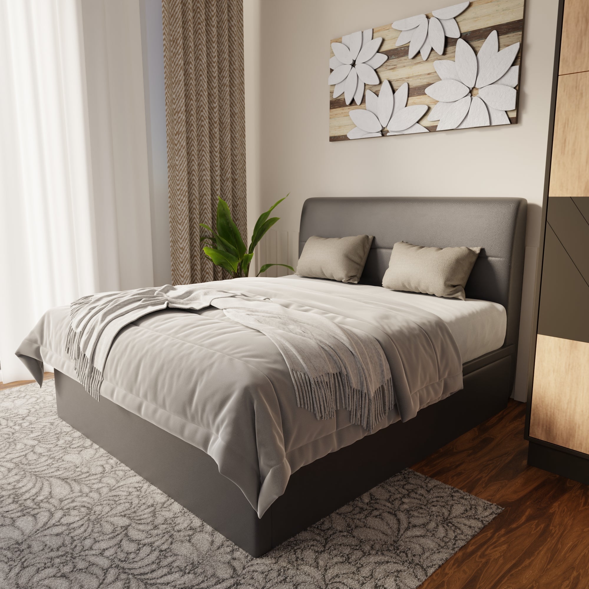 Lysara Faux Leather Storage Bed Frame (Pet Friendly) by Somnuz