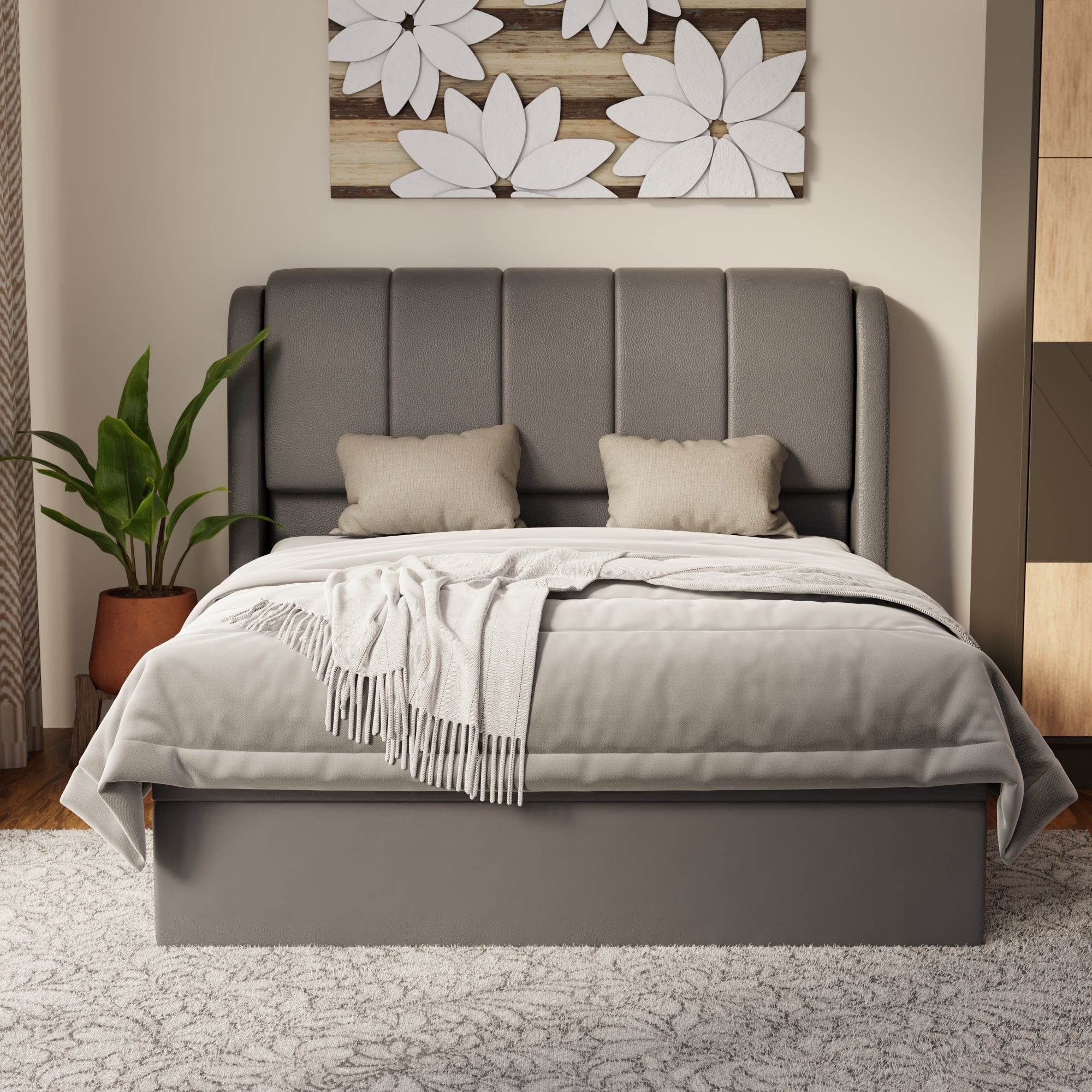Brinley Faux Leather Storage Bed Frame (Pet Friendly) by Somnuz