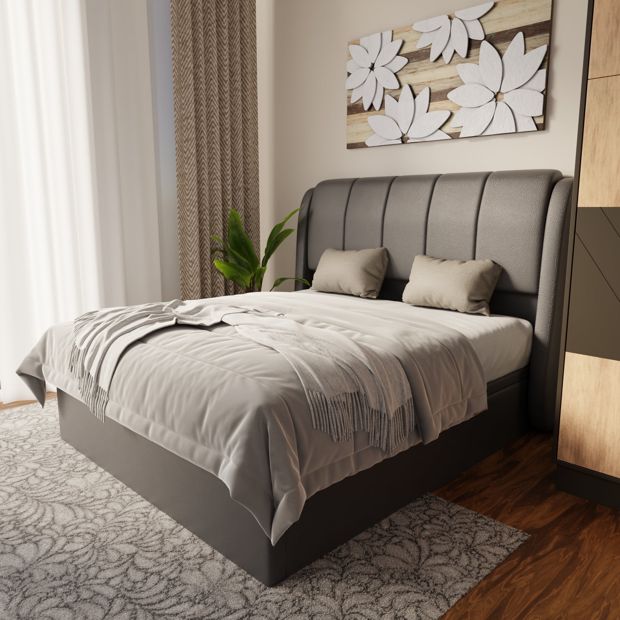 Brinley Faux Leather Storage Bed Frame (Pet Friendly) by Somnuz