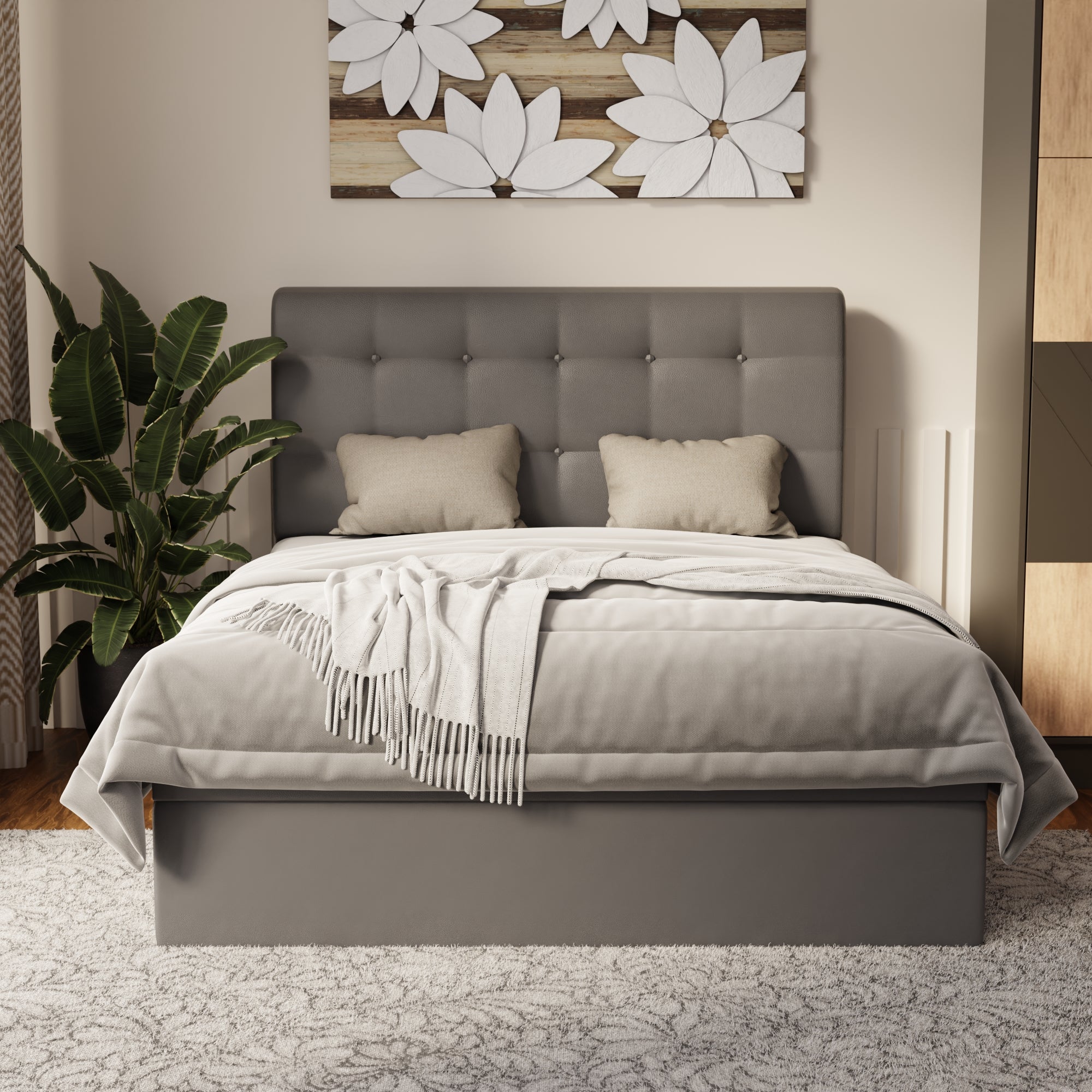 Endora Faux Leather Storage Bed Frame (Pet Friendly) by Somnuz