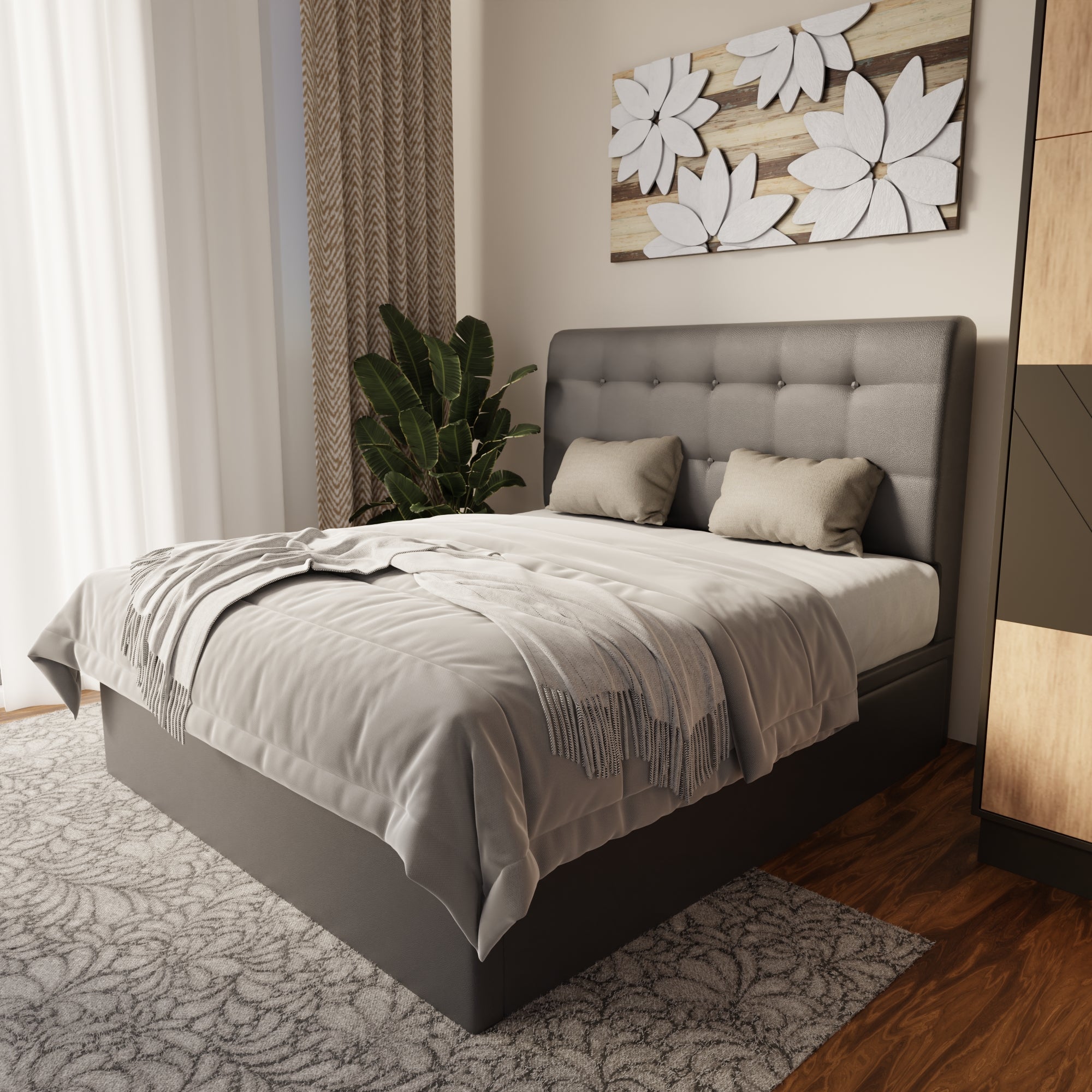 Endora Faux Leather Storage Bed Frame (Pet Friendly) by Somnuz