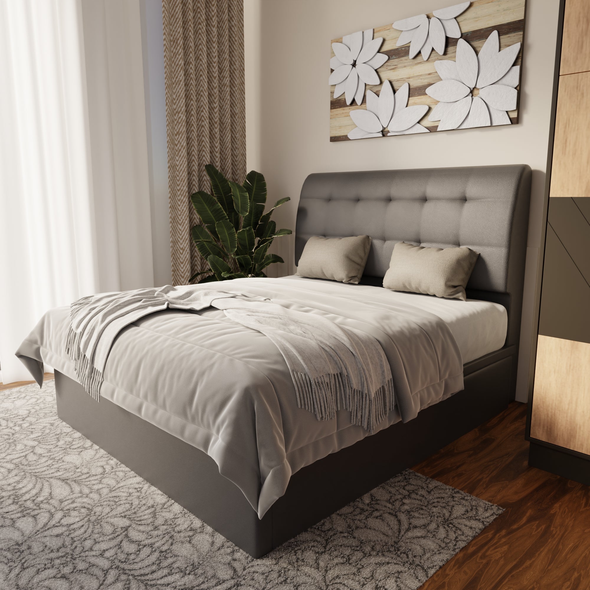 Haldor Faux Leather Storage Bed Frame (Pet Friendly) by Somnuz