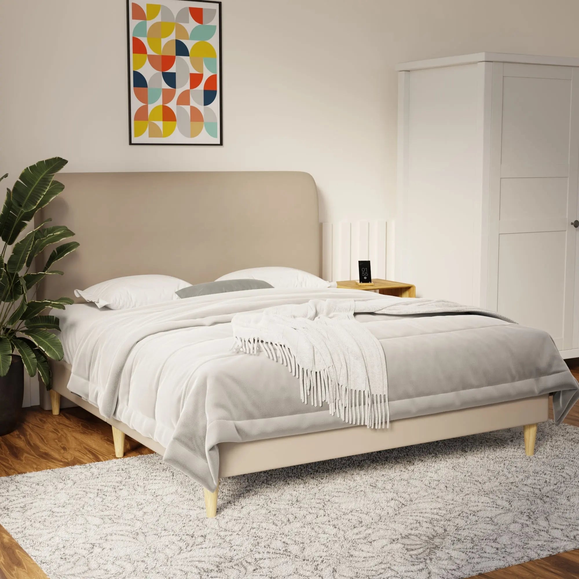 Vintaro Faux Leather Bed Frame (Pet Friendly) by Somnuz KH